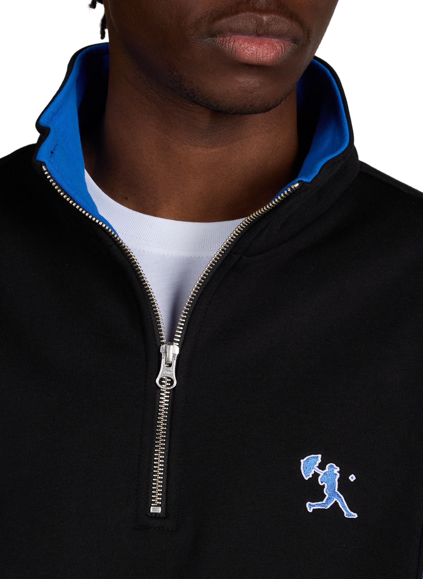 Embroidered cotton blend sweatshirt HELAS CAPS Black