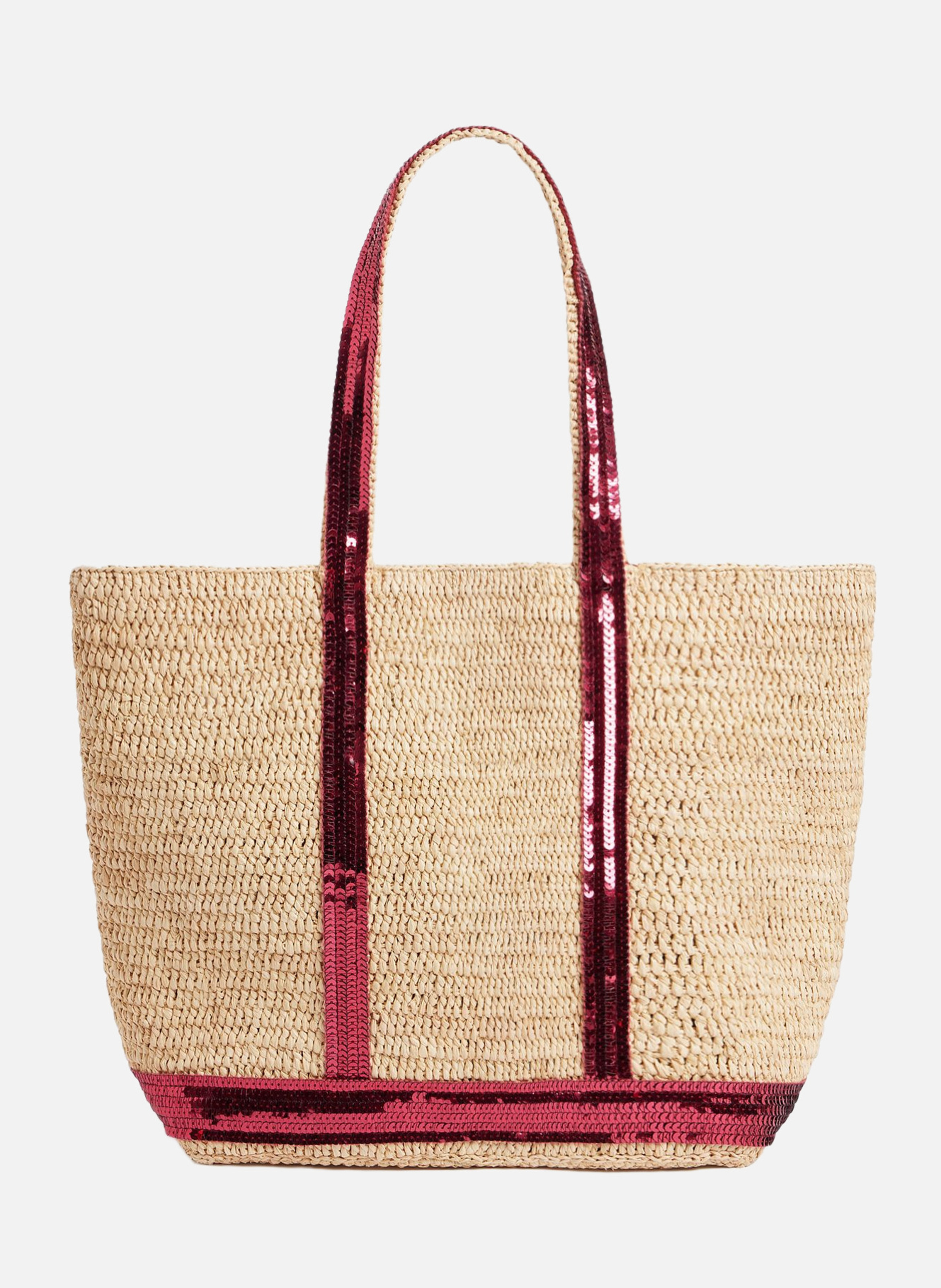 Cabas m en raphia VANESSA BRUNO Rose