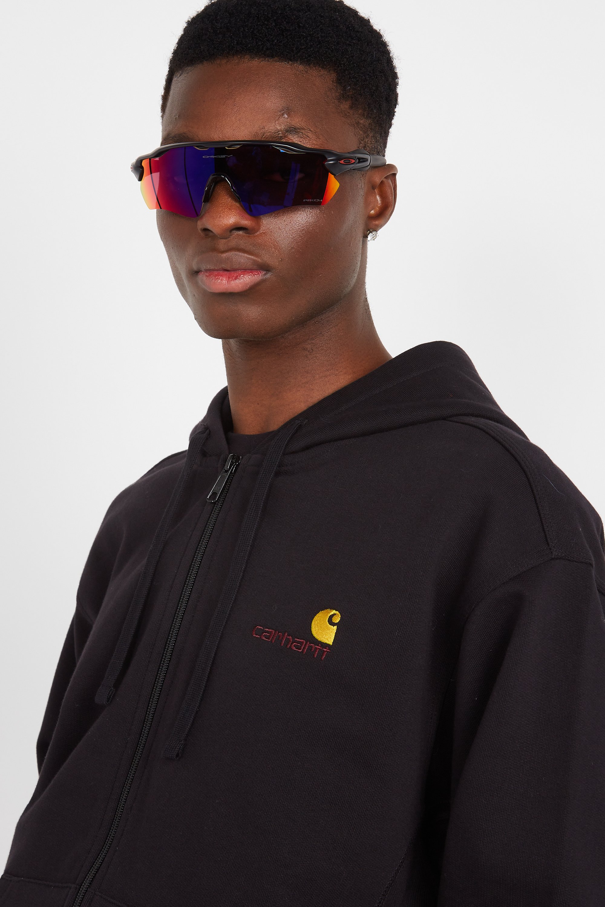 Sweatshirt zippé hooded american script CARHARTT WIP Noir