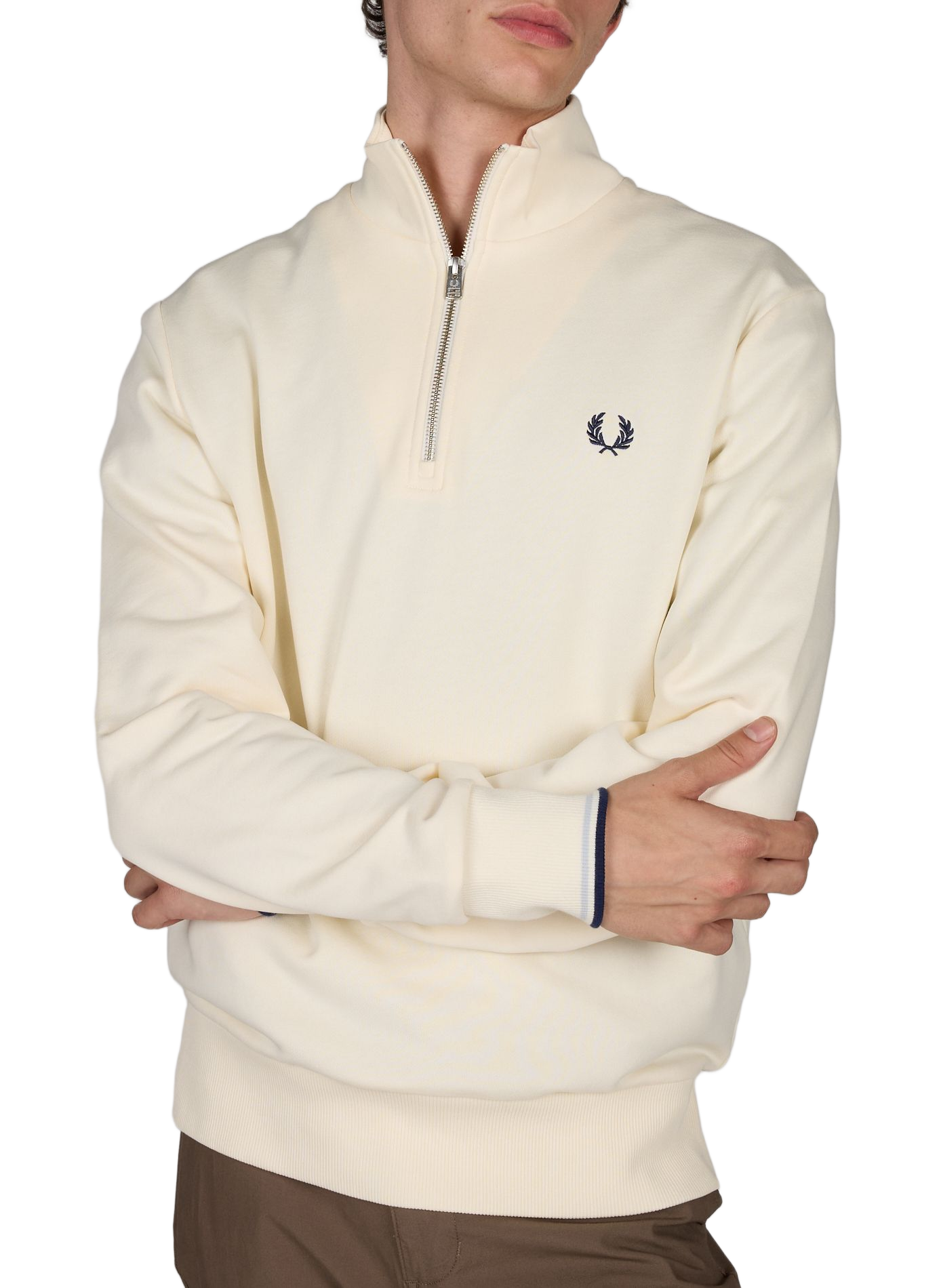 Cotton sweatshirt FRED PERRY Beige
