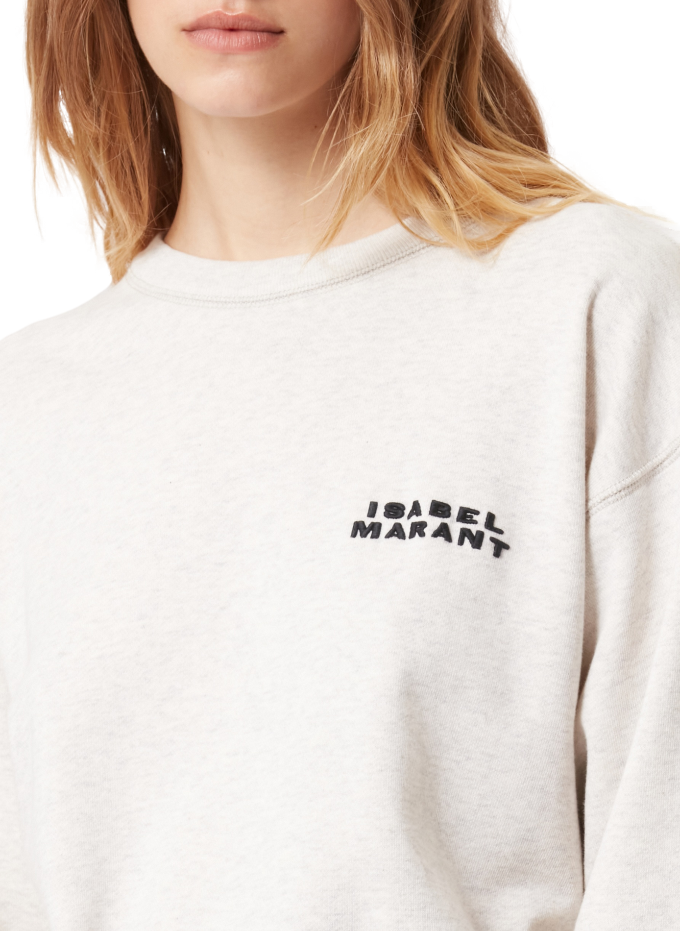 Sweatshirt mit Baumwolllogo ISABEL MARANT Weiss