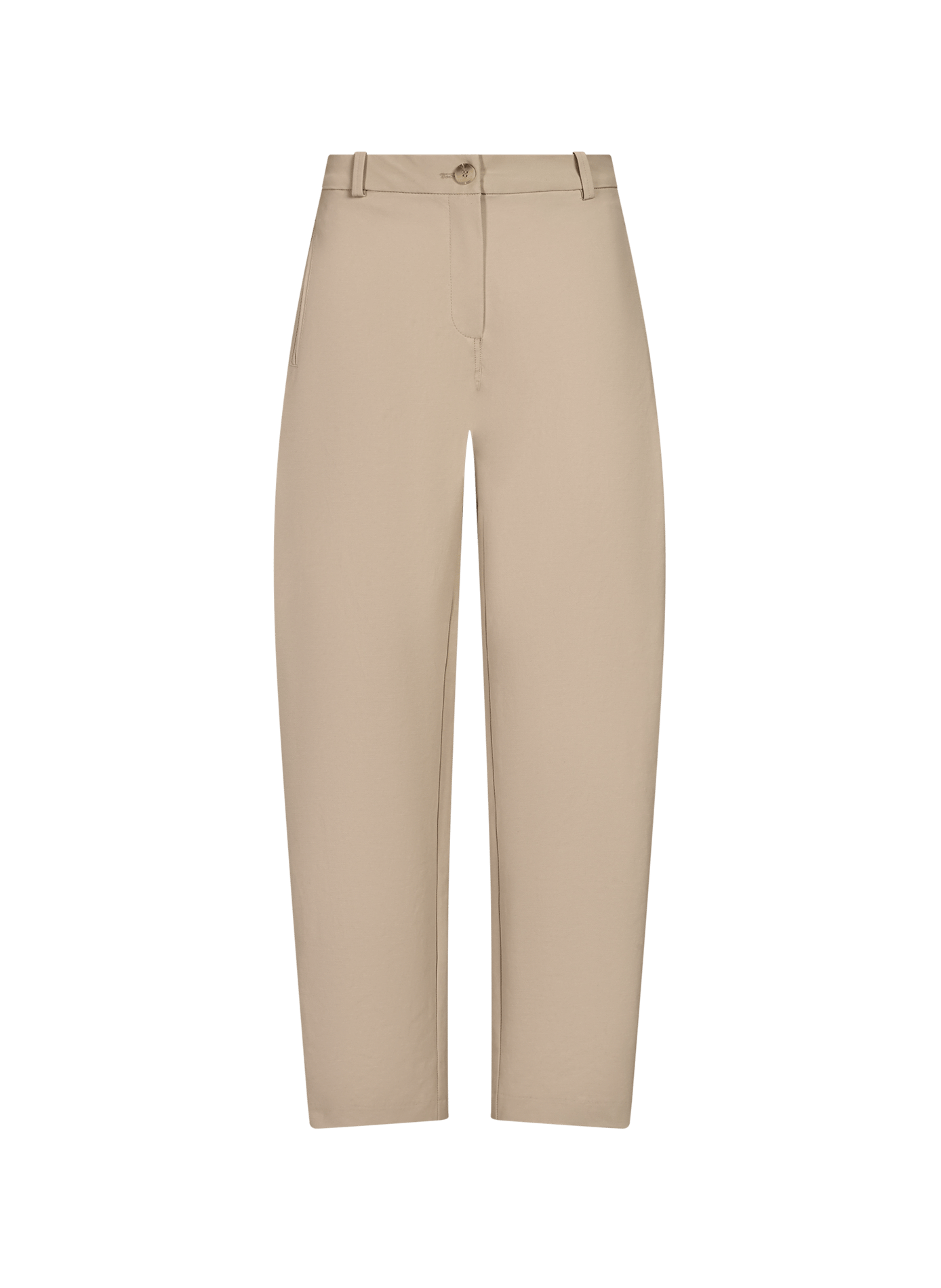 Pantalon barrel en coton mélangé OBJECT Beige