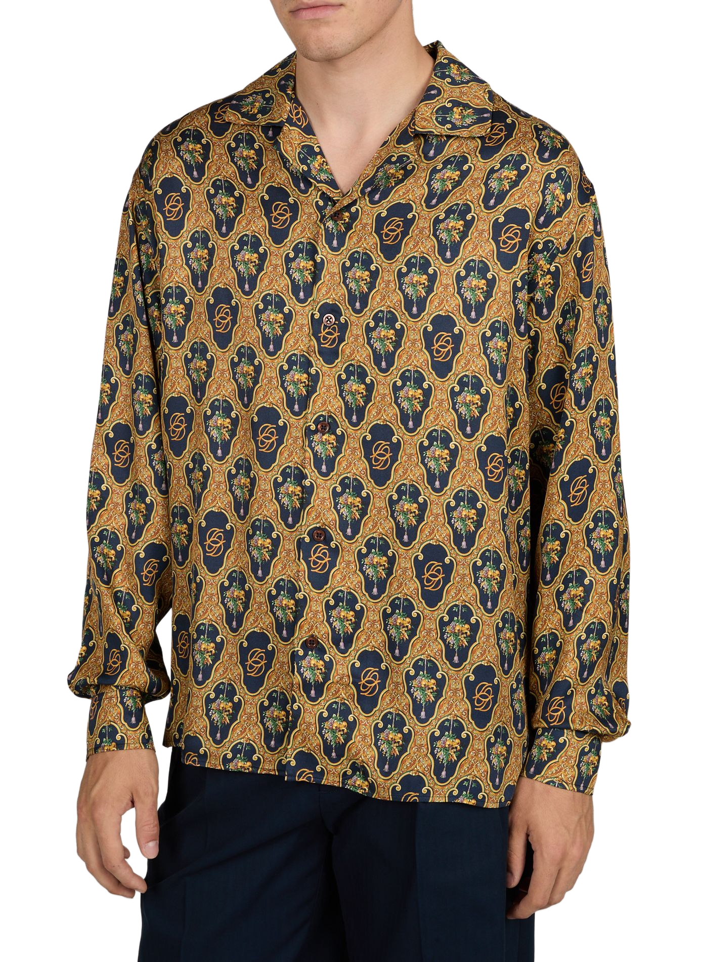 Baroque Raisin Straight Shirt | Multicolour DROLE DE MONSIEUR Men