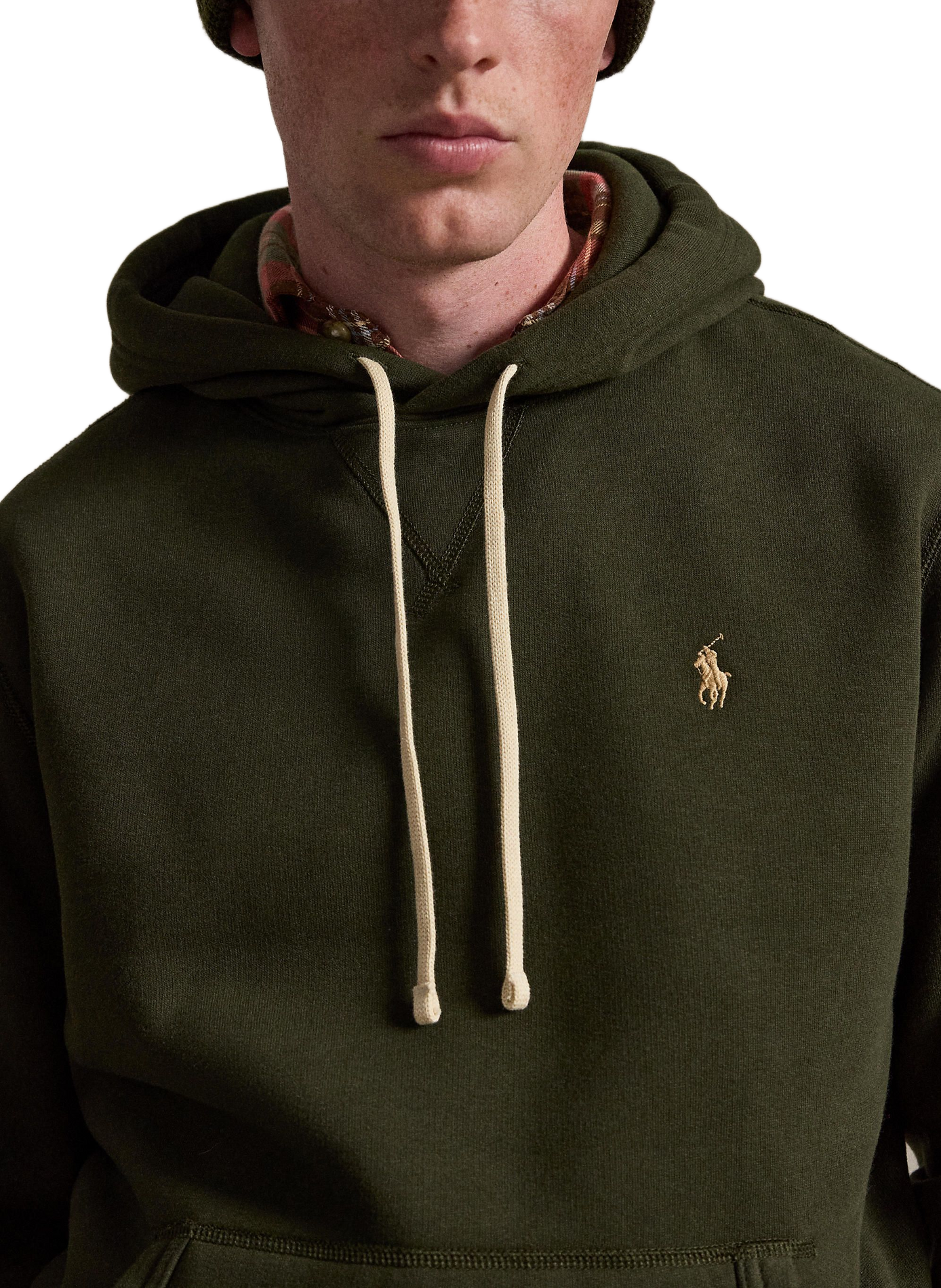 Sweat droit à capuche en coton mélangé POLO RALPH LAUREN Vert