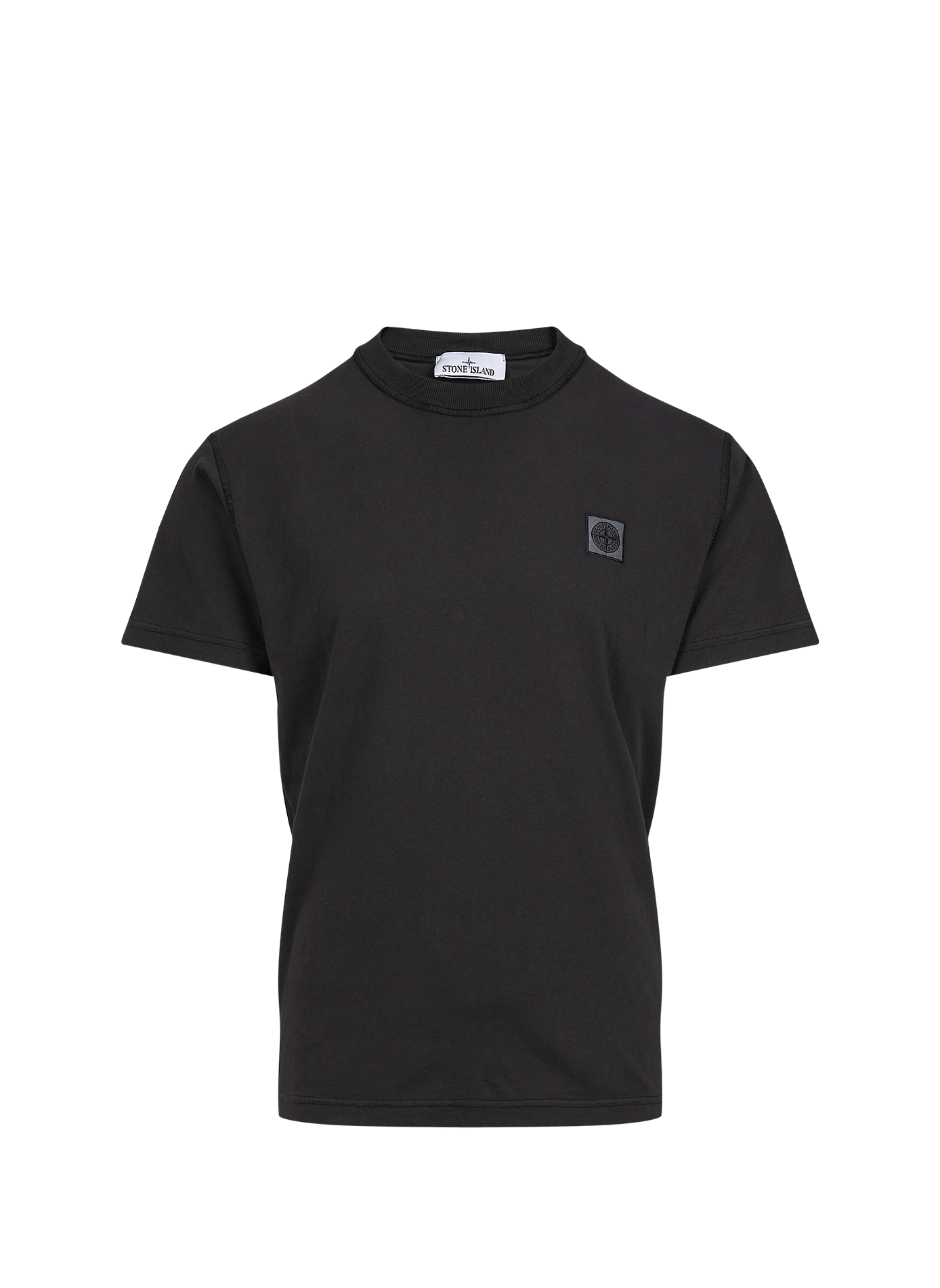 Gerader Rundhalsausschnitt T-Shirt STONE ISLAND Grau