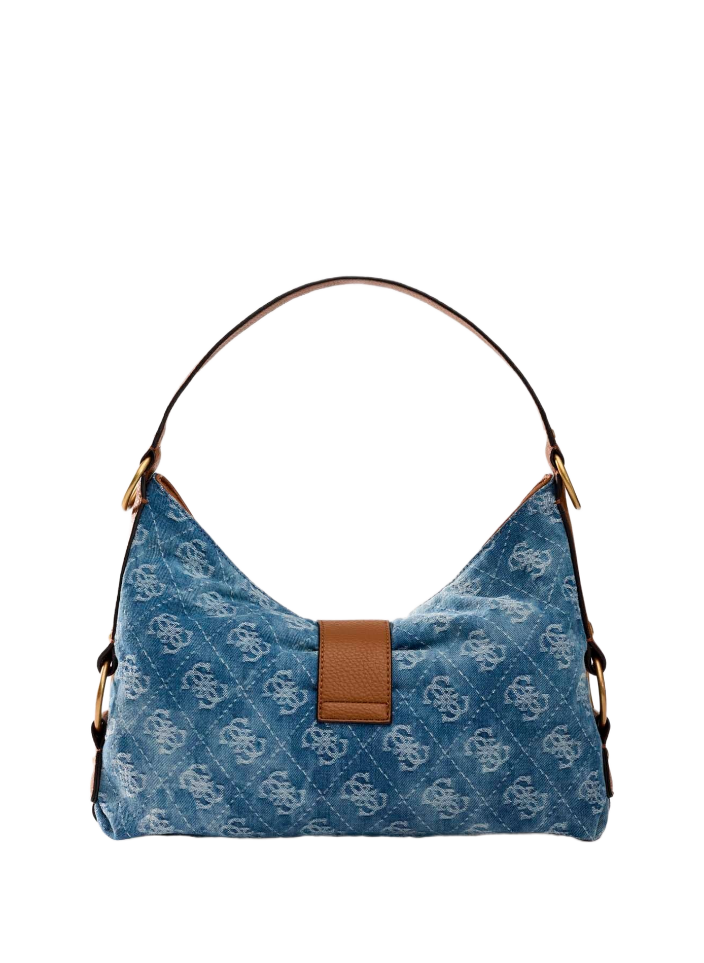 Sac baguette en coton mélangé imprimé GUESS Bleu