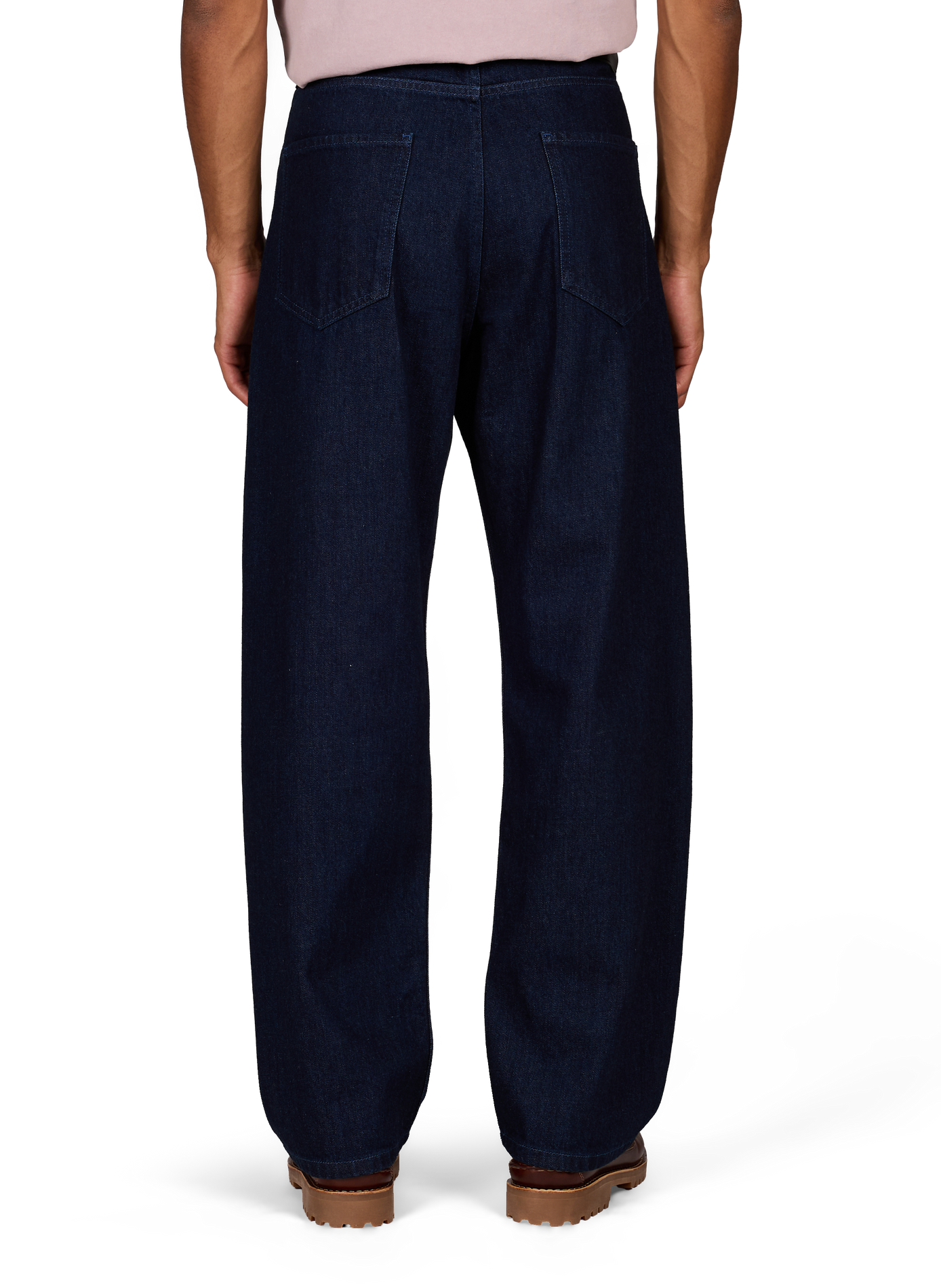 Jeans large brut en coton MAISON KITSUNÉ Bleu