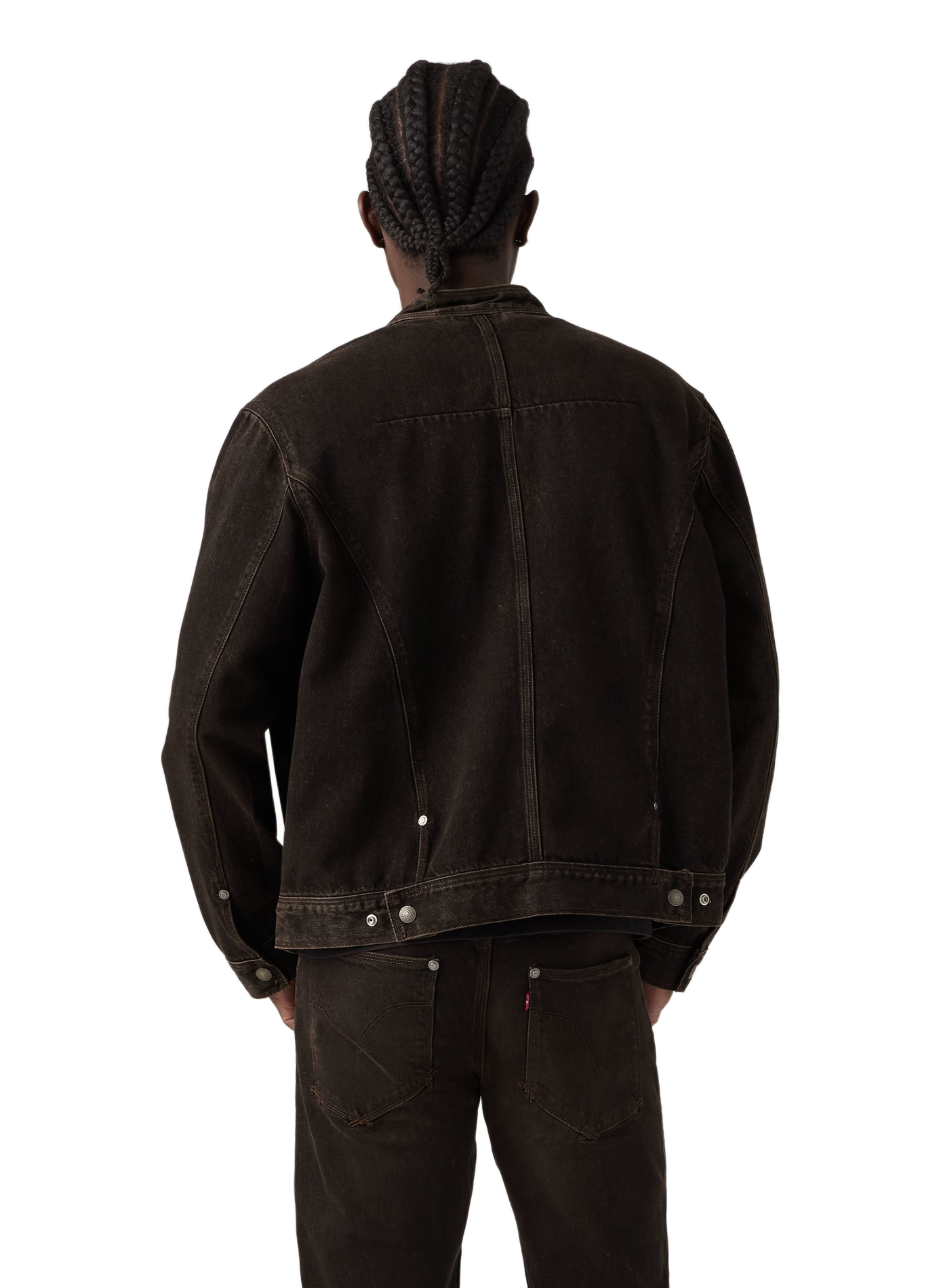Jeansjacke aus Baumwolle mit Rundhalsausschnitt LEVI'S Schwarz