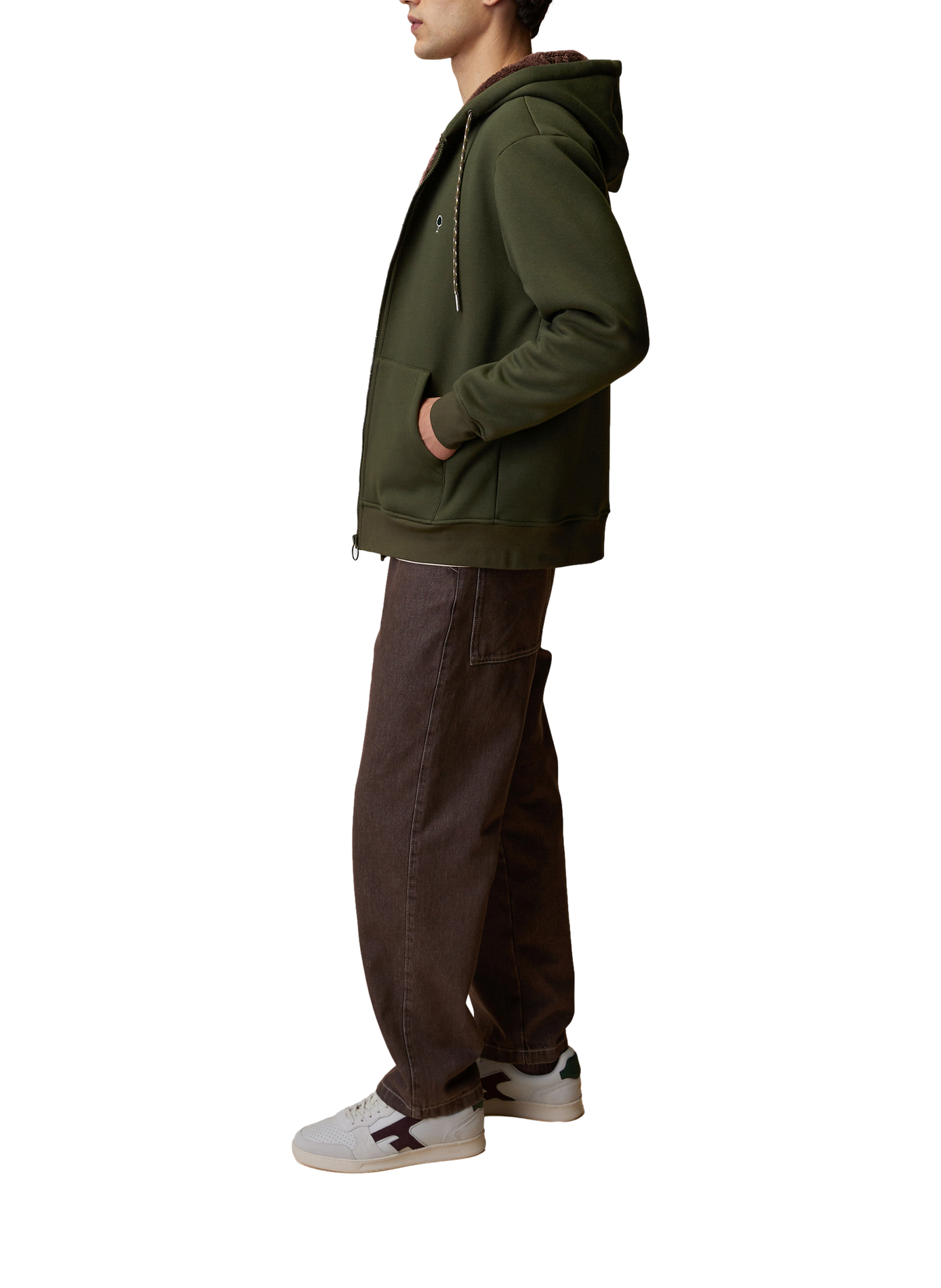 Gerade geschnittener Meygal-Hoodie aus Baumwollmischung FAGUO Grun