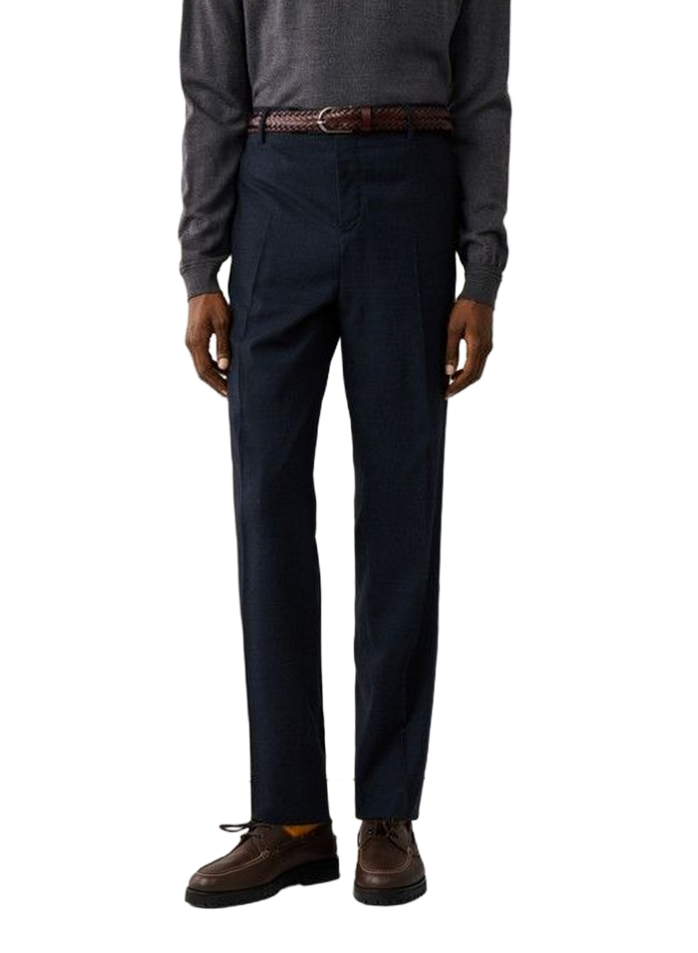 Straight-cut wool-blend trousers FACONNABLE Blue