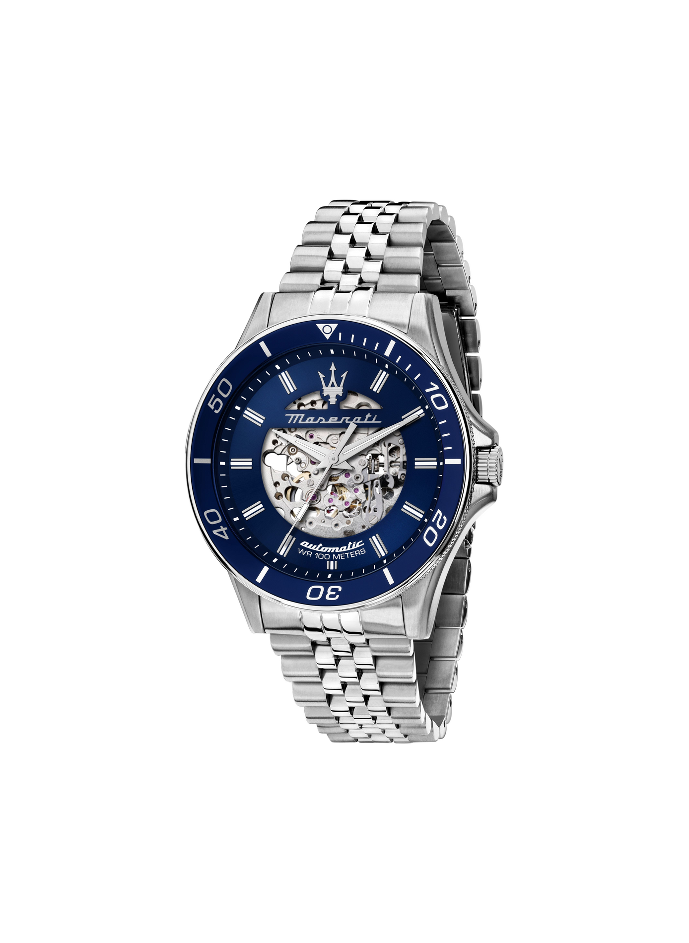 Montre automatique en acier inoxydable MASERATI Bleu