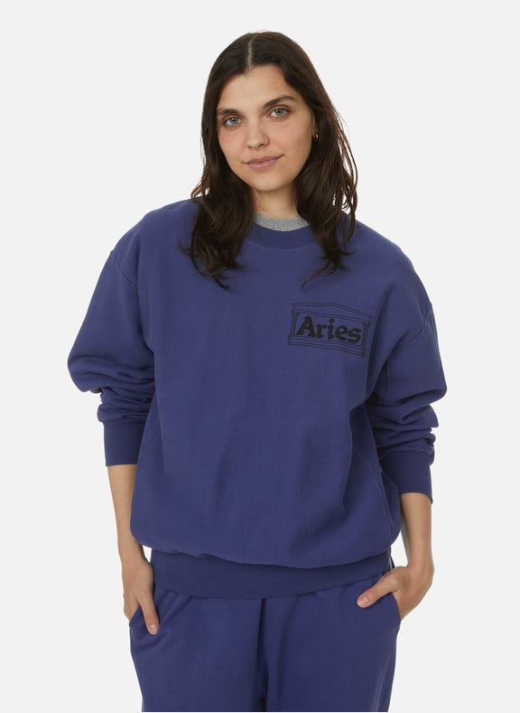 Sweatshirt à logo en coton Bleu by ARIES ARIES Sweatshirt à logo en coton Bleu