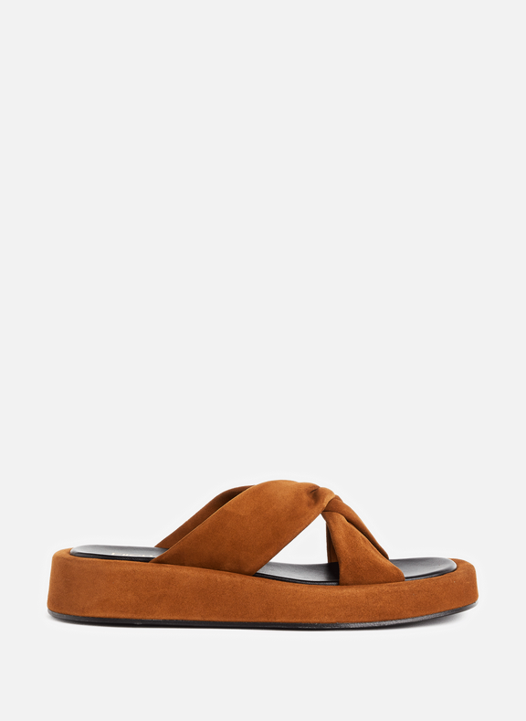 ELLEME Leather sandals  Brown