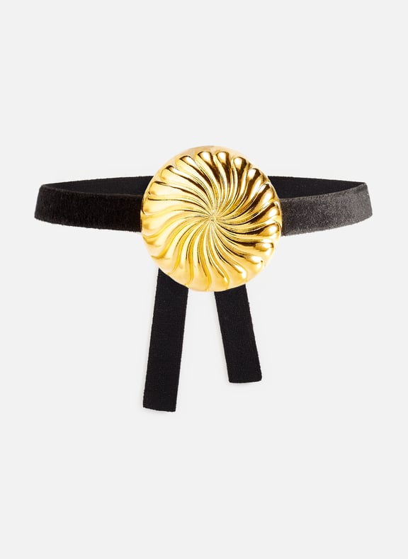 Gold-plated brass choker necklaces Black by DESTREE DESTREE Gold-plated brass choker necklaces Black