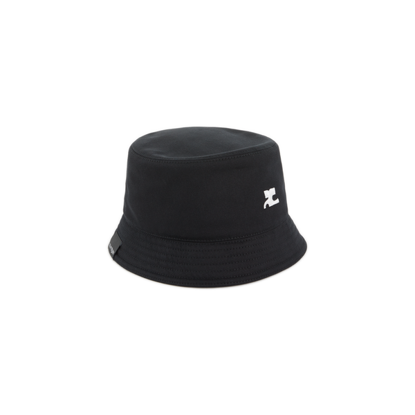 Courrèges Cotton Bucket Hat In Black