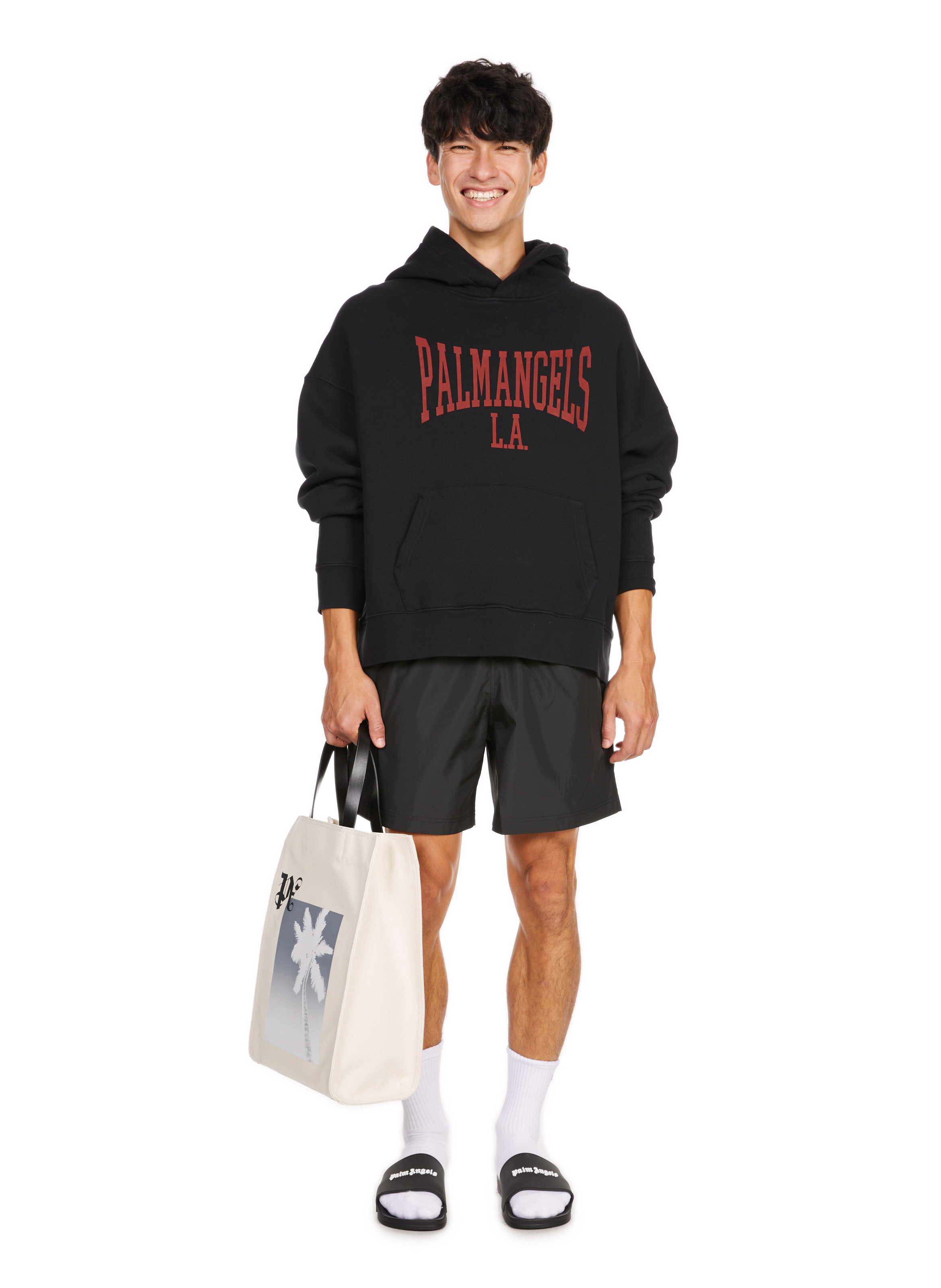 Cotton hoodie PALM ANGELS Black