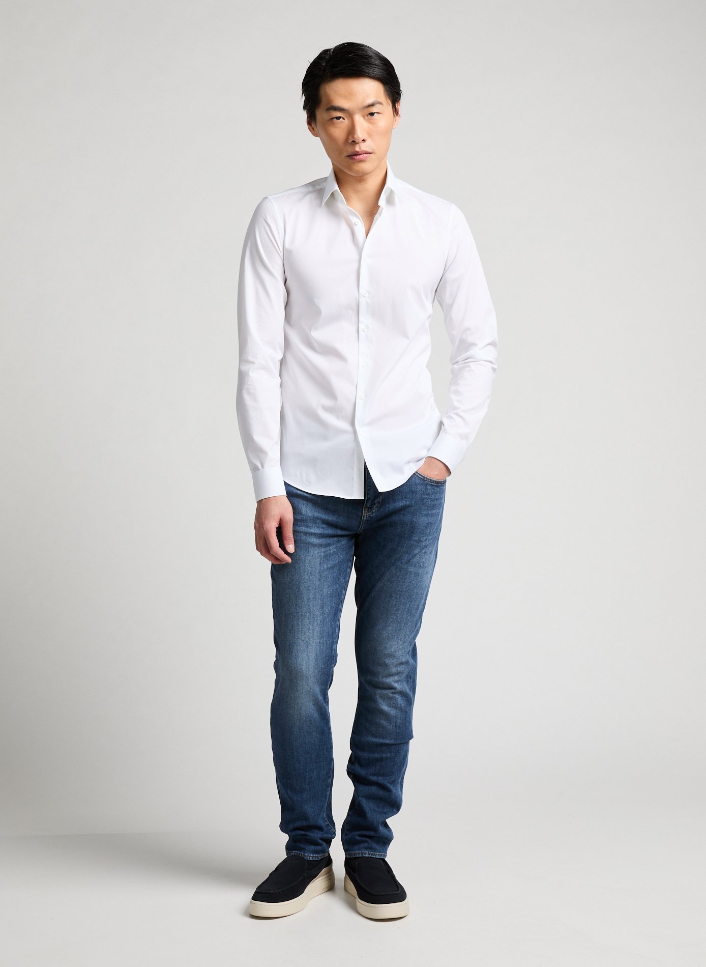 Chemise slim unie  CALVIN KLEIN Blanc