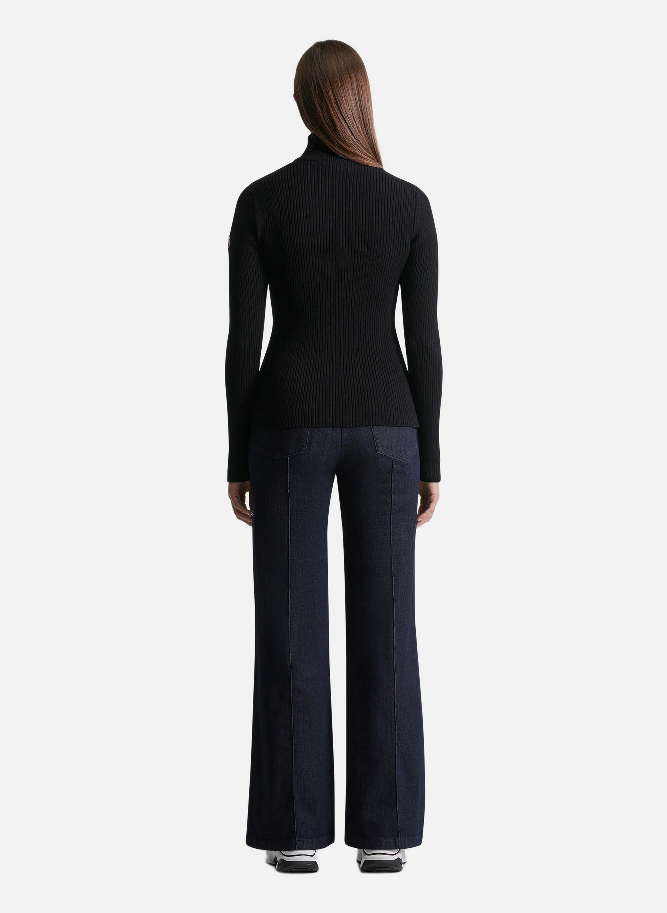 Pull andromede col montant coupe ajustée FUSALP Noir