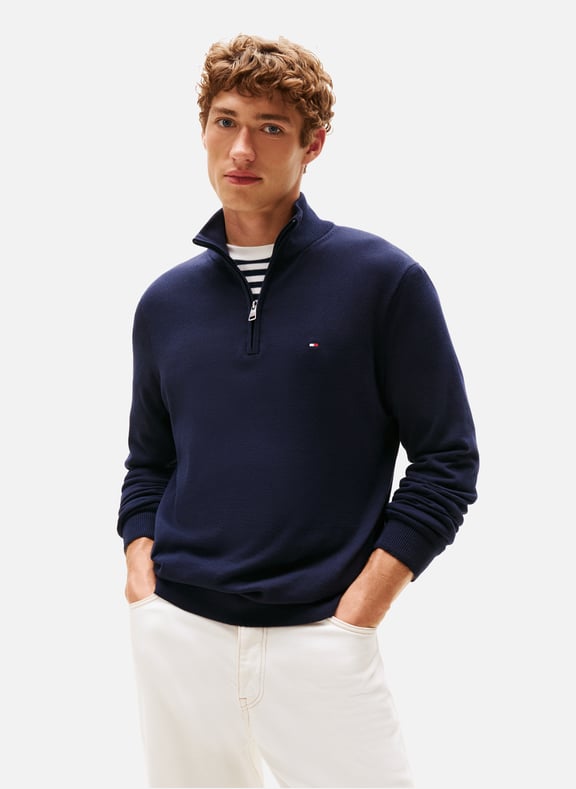 Cotton high-neck jumper Blue by TOMMY HILFIGER TOMMY HILFIGER Cotton high-neck jumper Blue