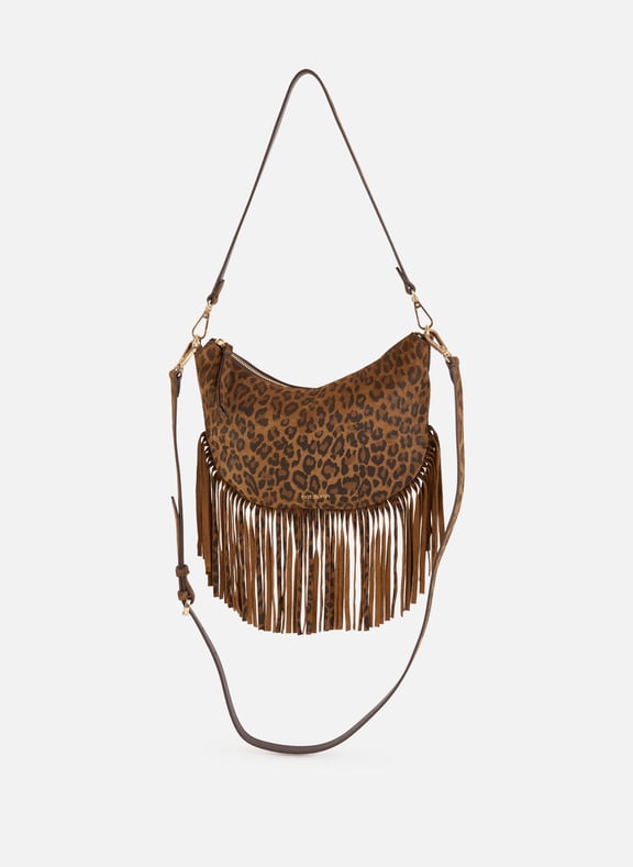 Sac à bandoulière Lune Franges en cuir Multicolore by NAT & NIN NAT & NIN Sac à bandoulière Lune Franges en cuir Multicolore
