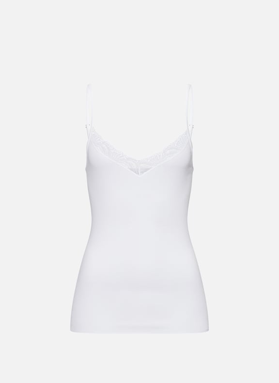Cotton Tank Top White by HANRO HANRO Cotton Tank Top White