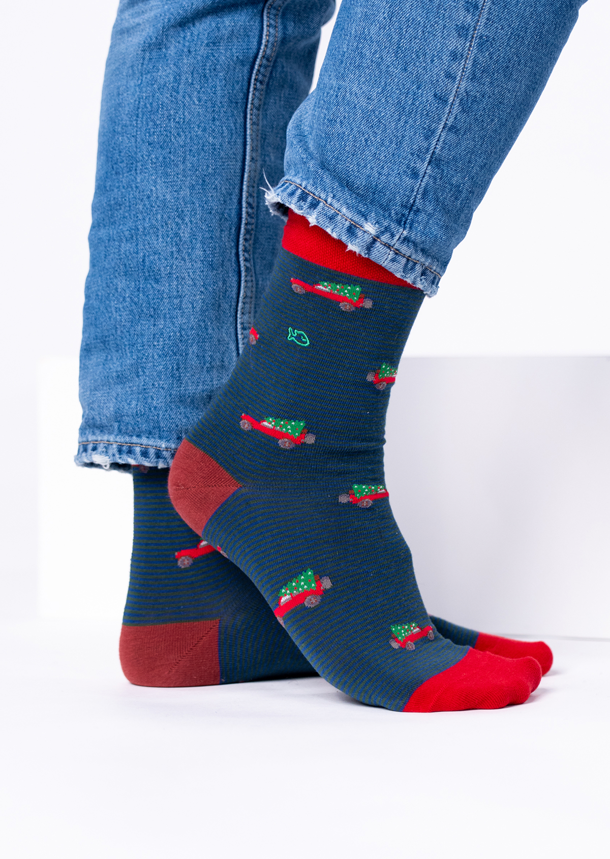 Chaussettes en coton peigné à motifs BILLYBELT Bleu