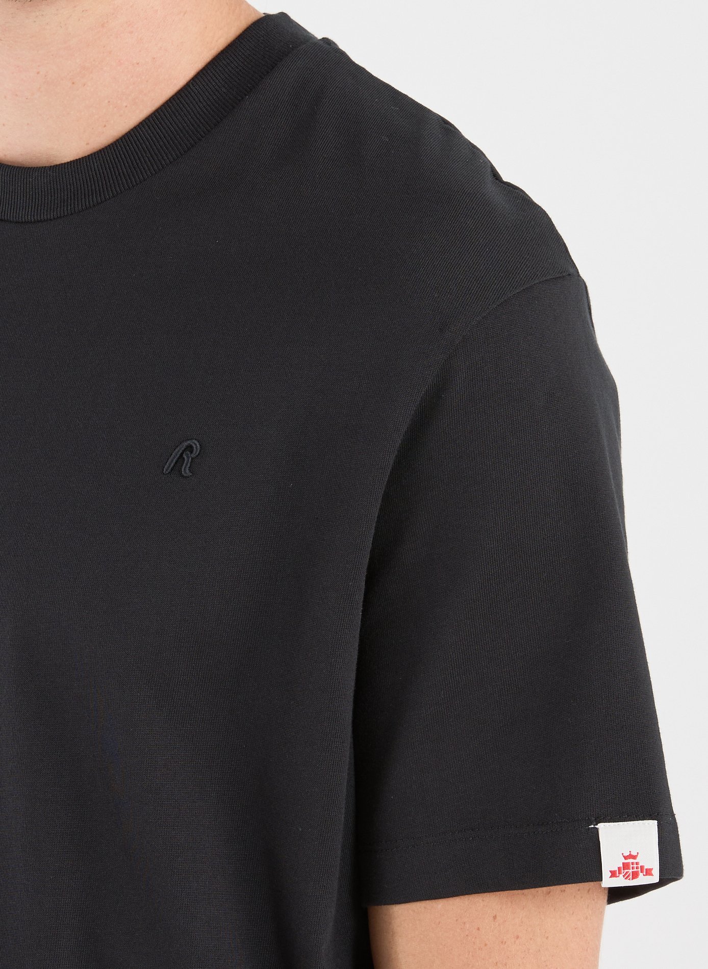 T-shirt droit en coton REPLAY Noir