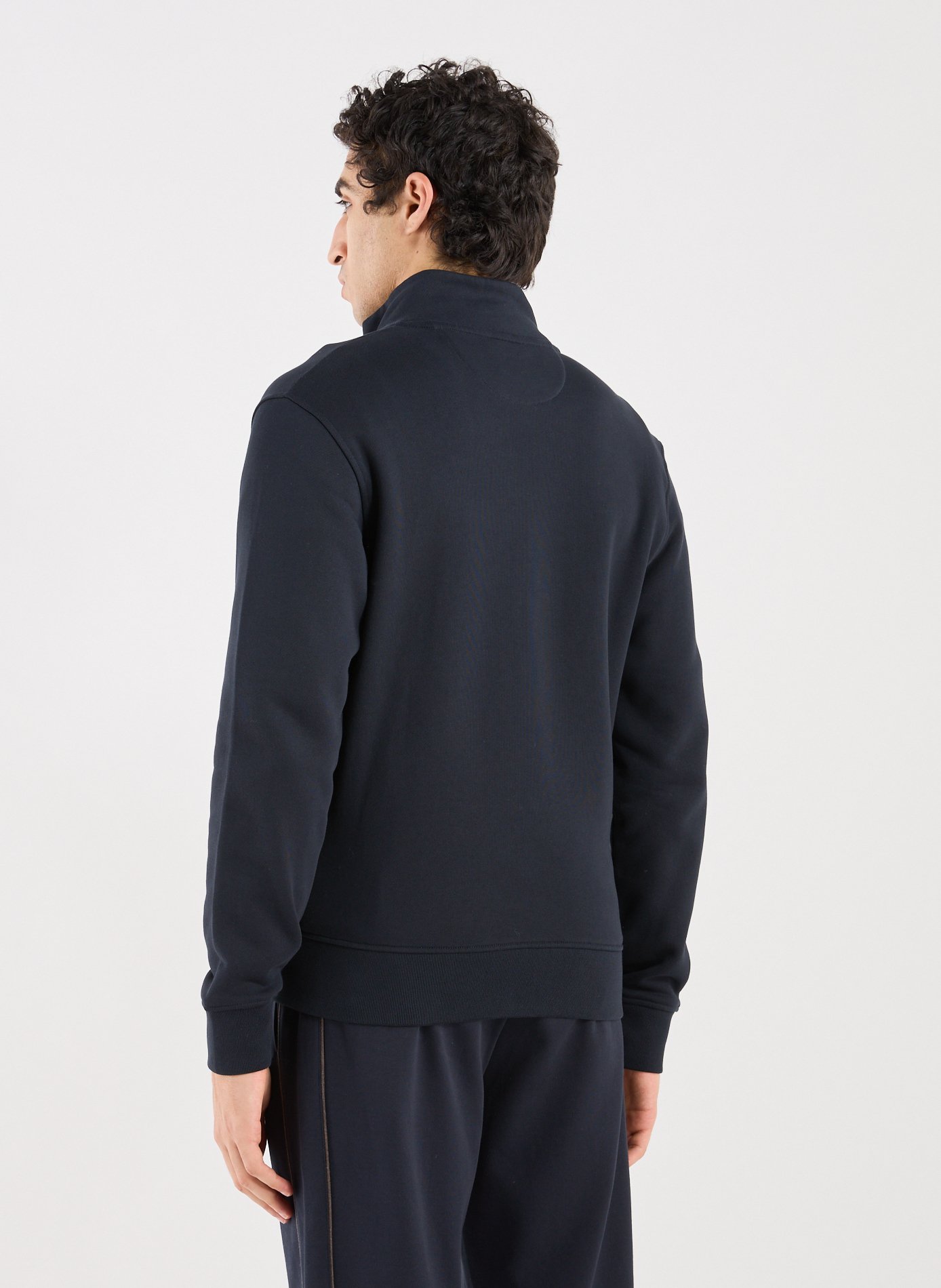 Cotton high-neck sweatshirt EDEN PARK Blue