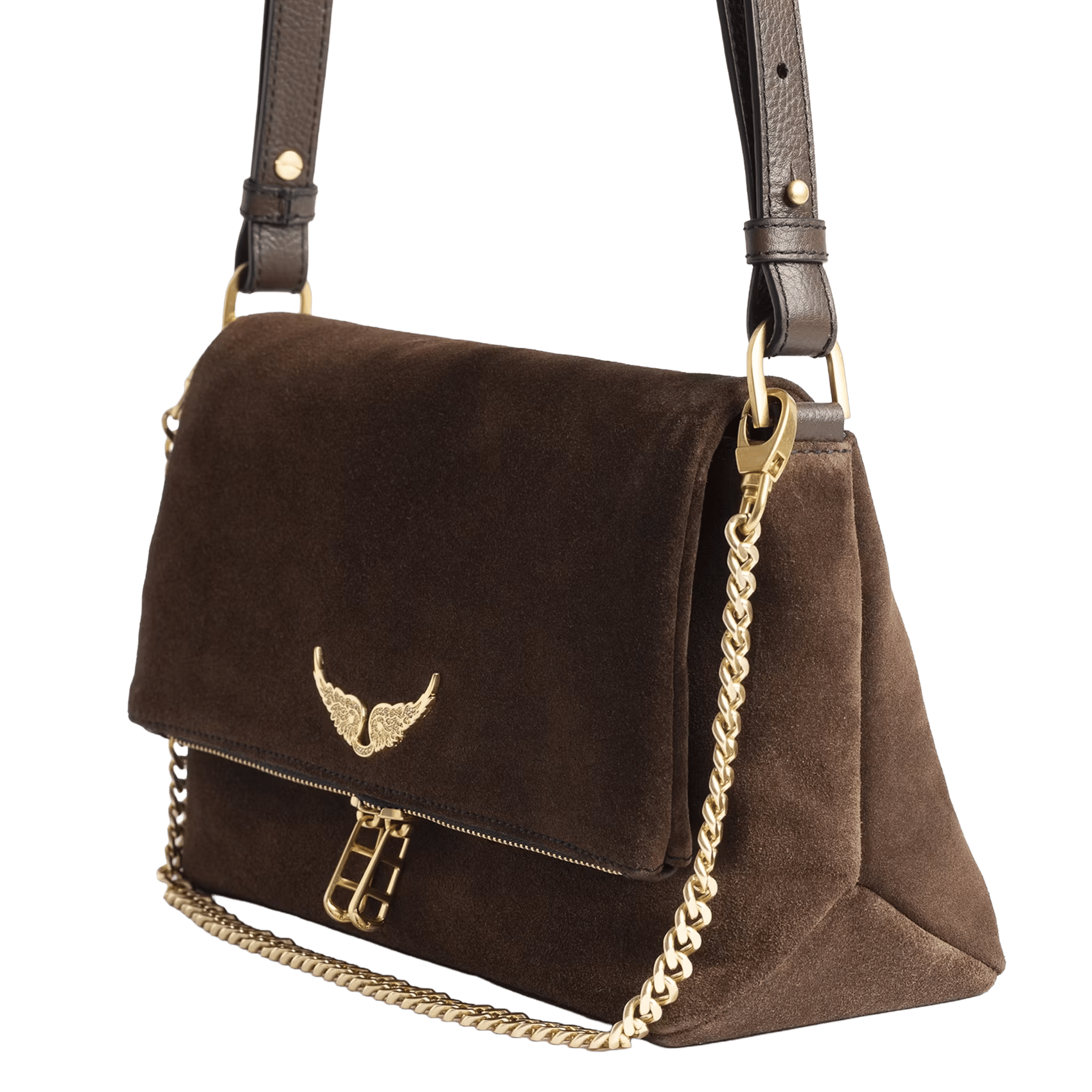 Sac bandoulière en cuir rocky ii ZADIG&VOLTAIRE Marron