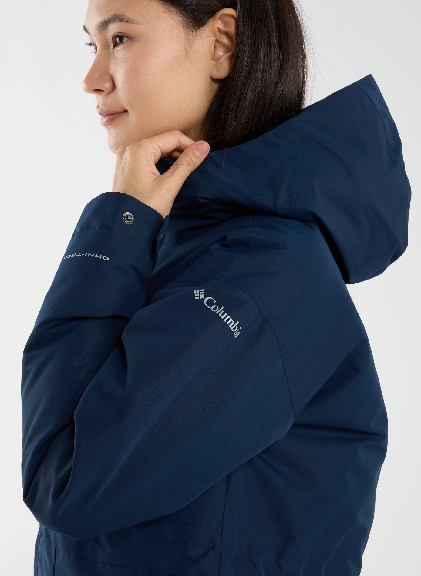 Veste mi-longue à capuche COLUMBIA Bleu