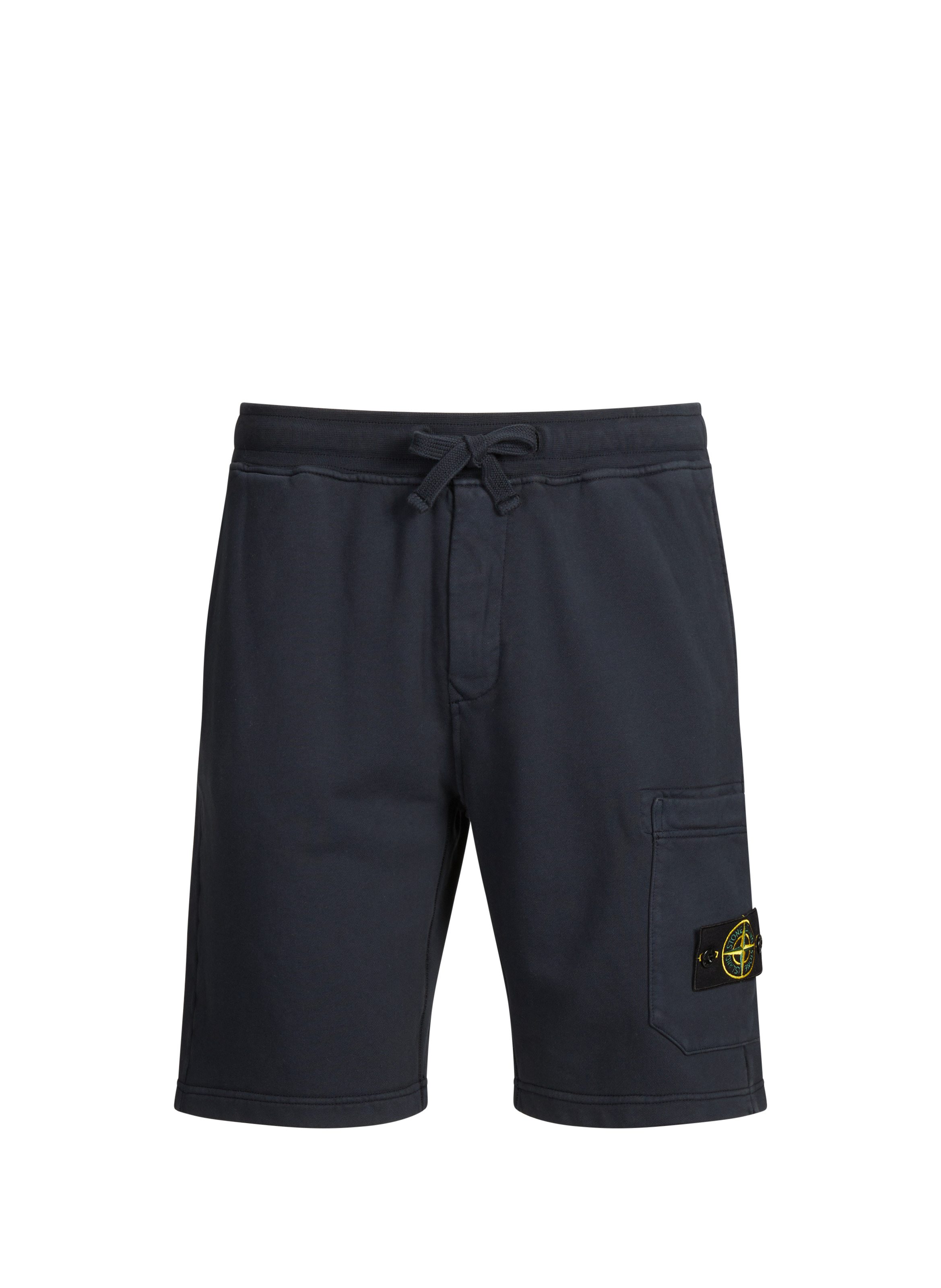 Straight cotton shorts STONE ISLAND Blue