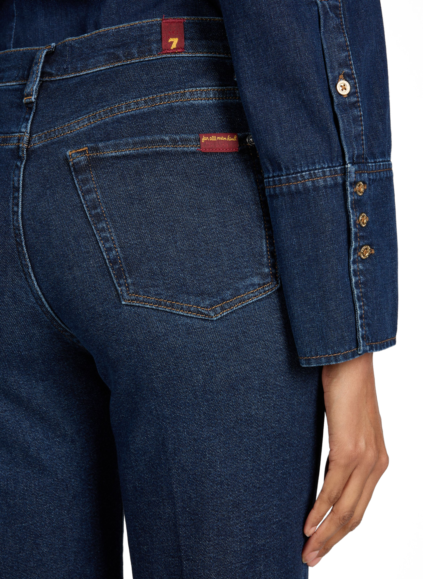 High-waisted flare jeans in a cotton blend 7 FOR ALL MANKIND Blue