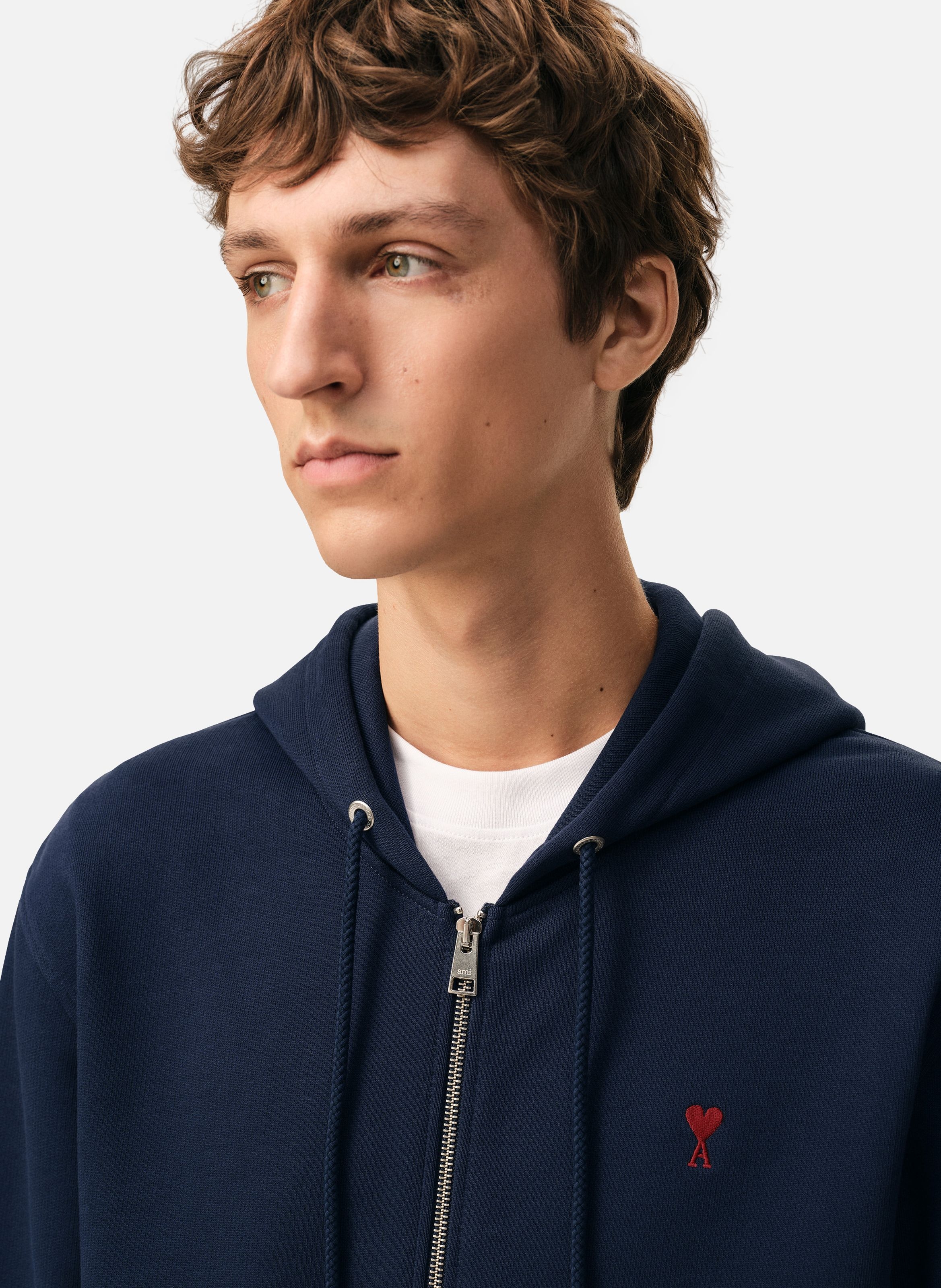 Hoodie Zippé Ami de Coeur Rouge unisexe AMI PARIS Bleu