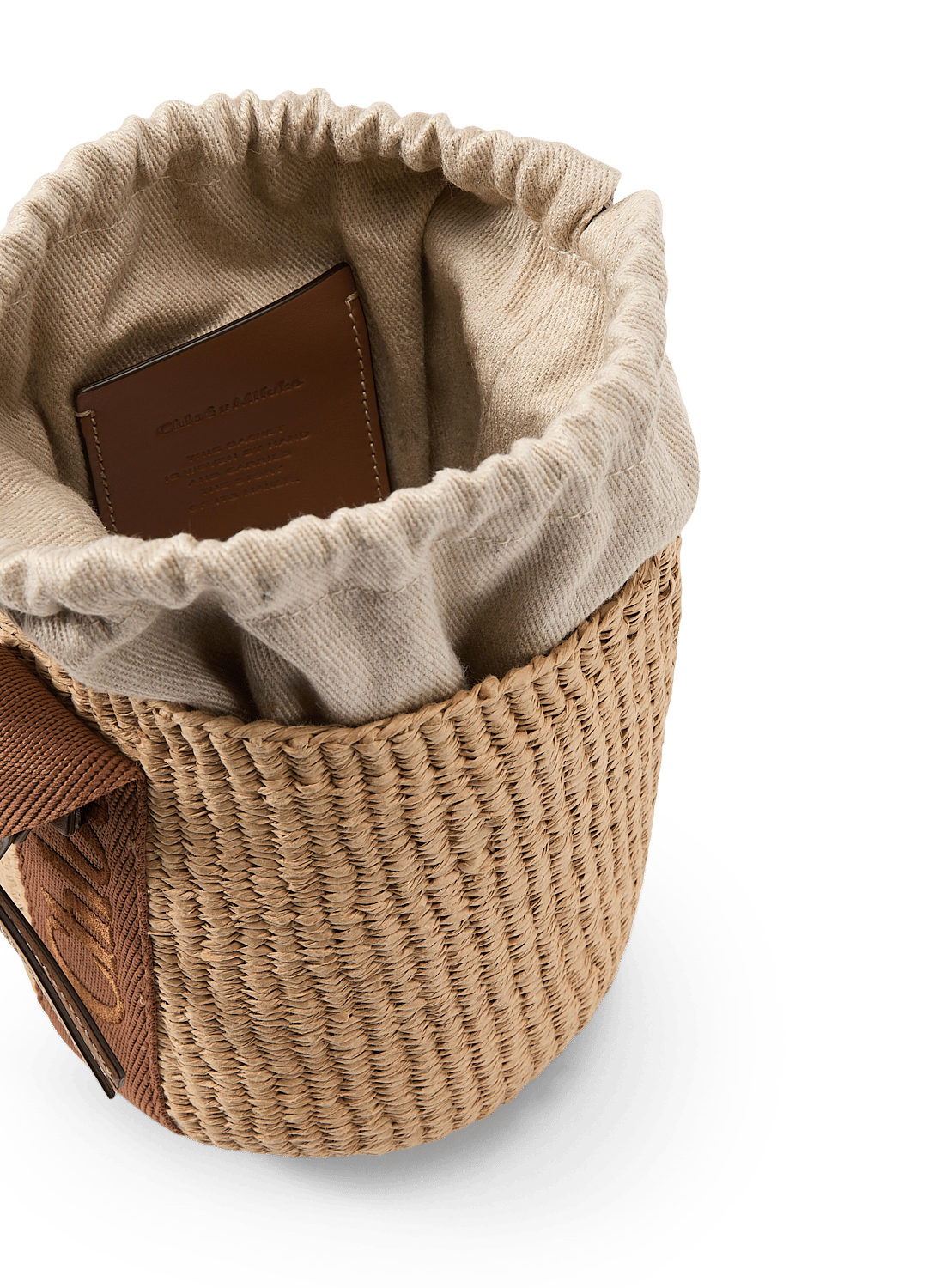 Petit panier Woody en cuir CHLOÉ Marron