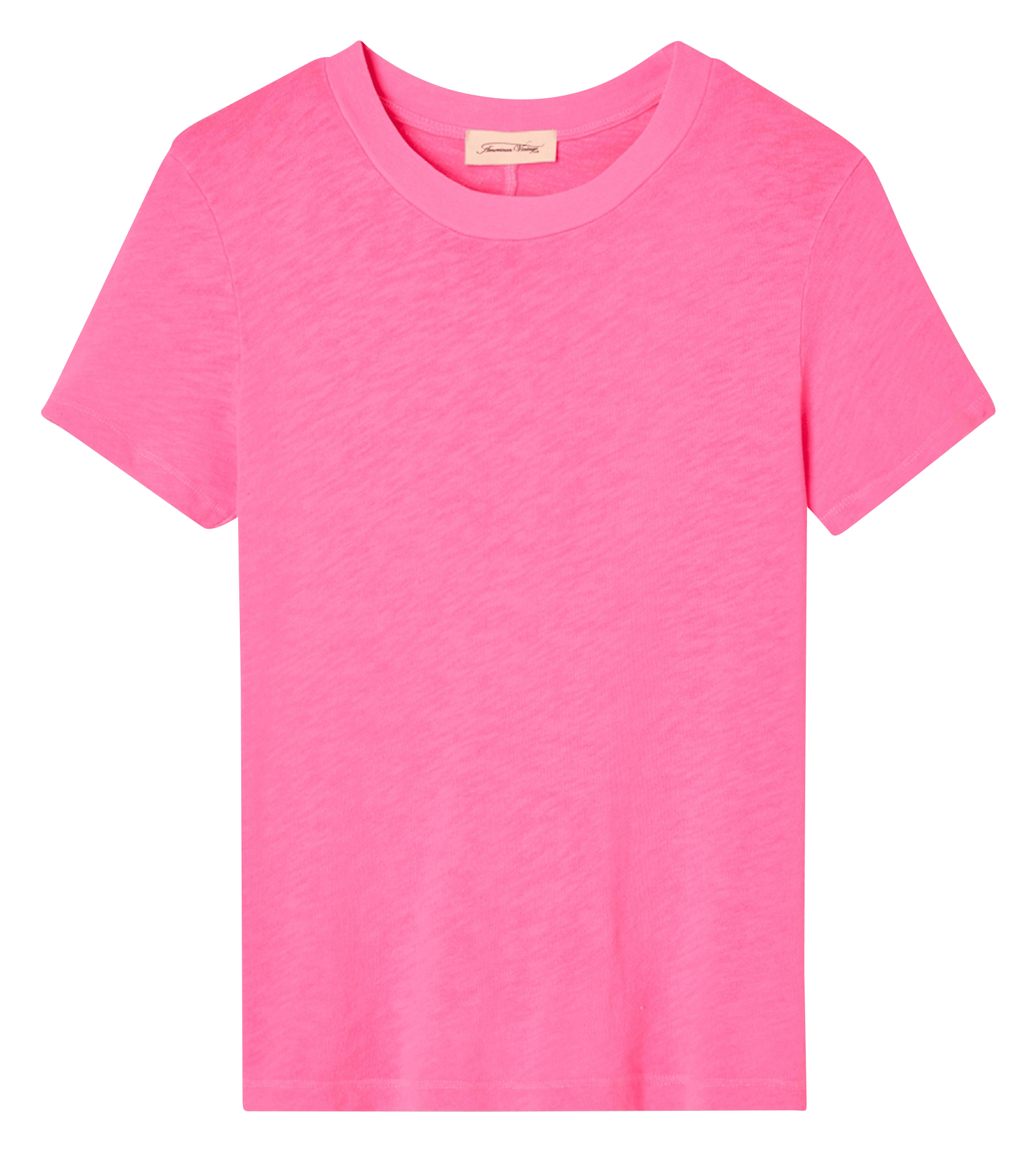 Tee-shirt col rond droit en coton sonoma AMERICAN VINTAGE Rose