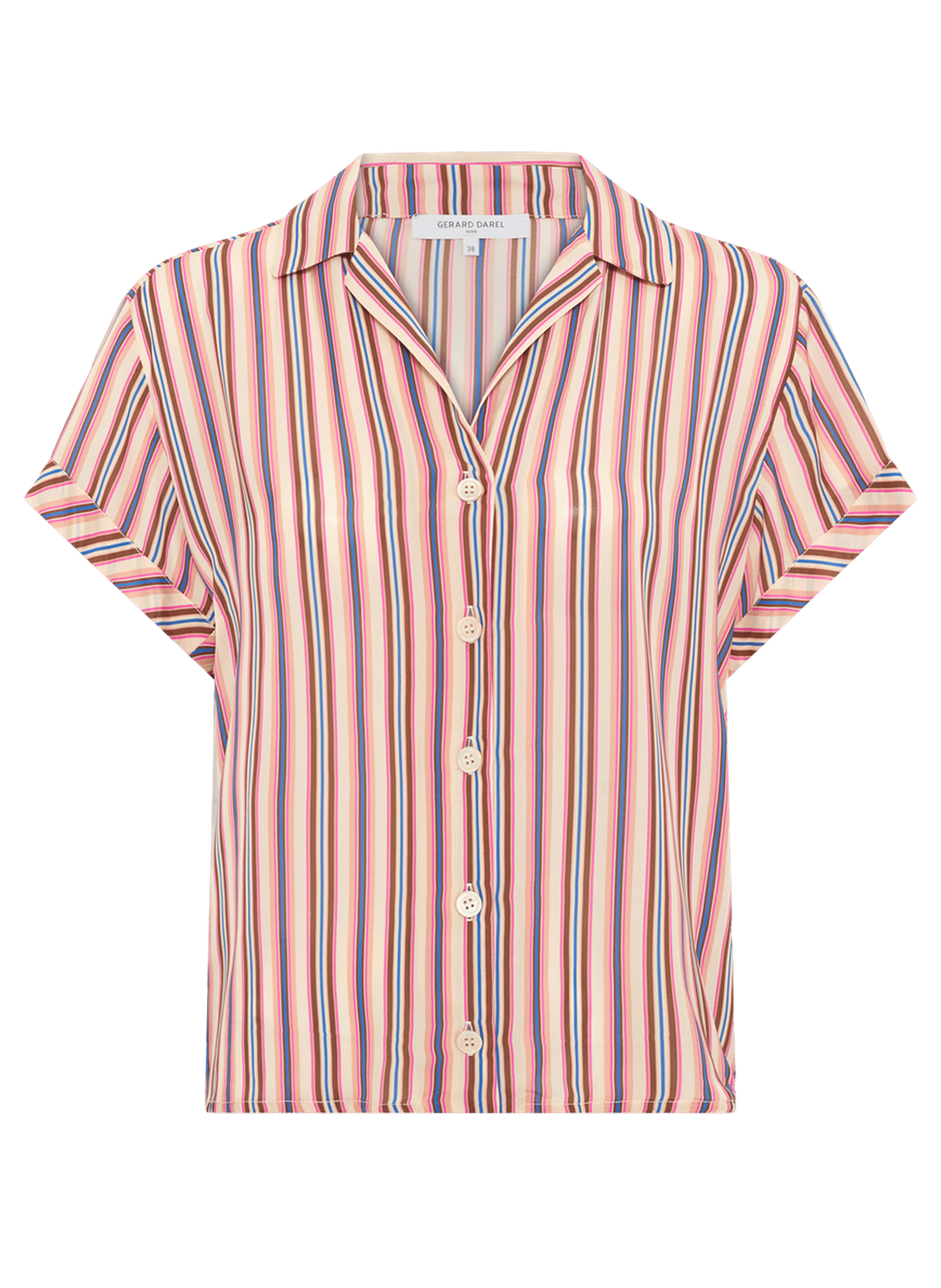 Chemise rayée à manches courtes - cindya GERARD DAREL Multicolore