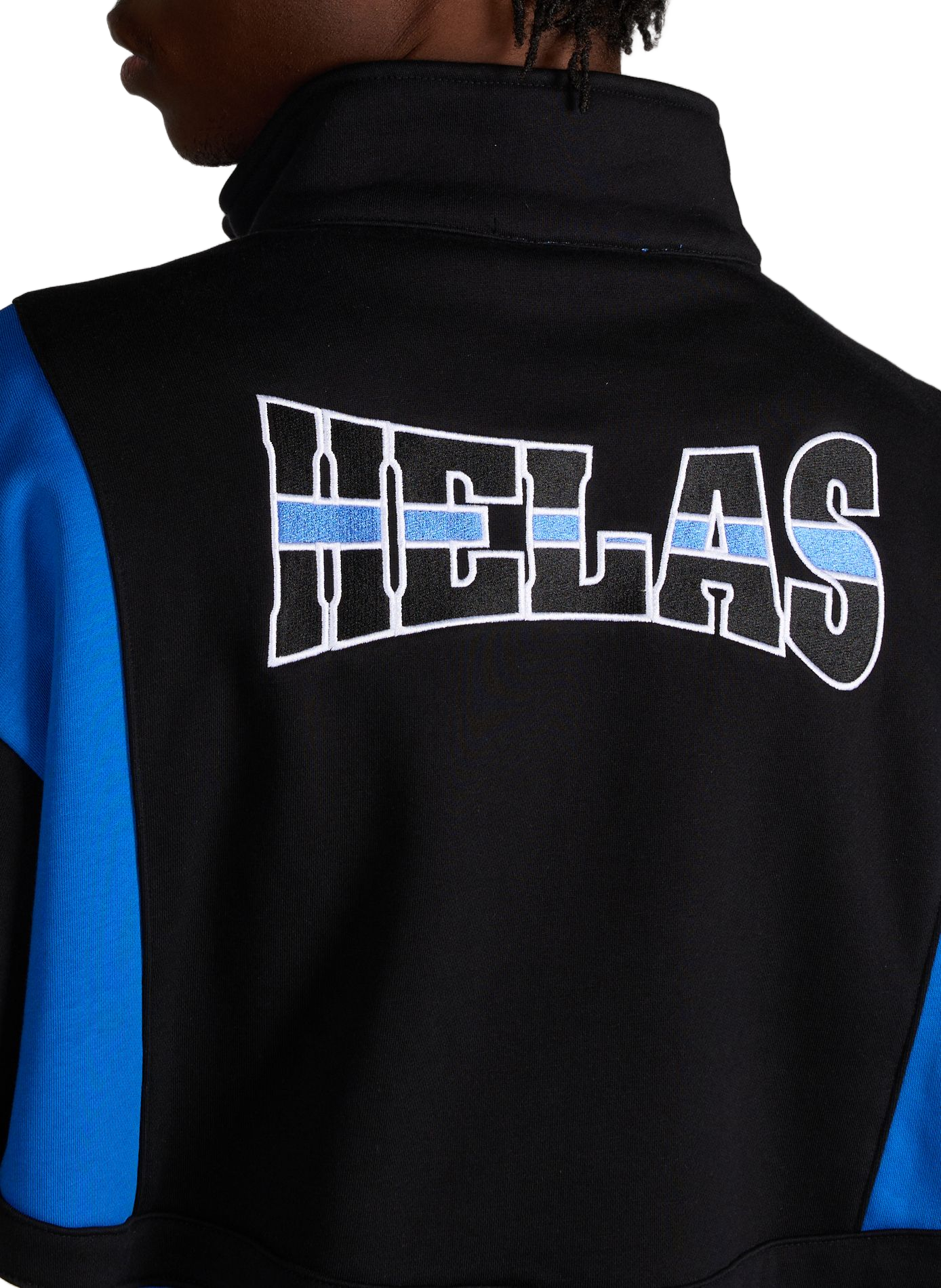 Embroidered cotton blend sweatshirt HELAS CAPS Black