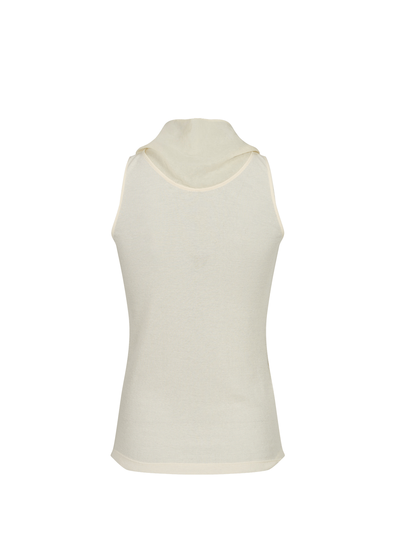 Sleeveless top with blended cotton scarf LE 17 SEPTEMBRE Beige