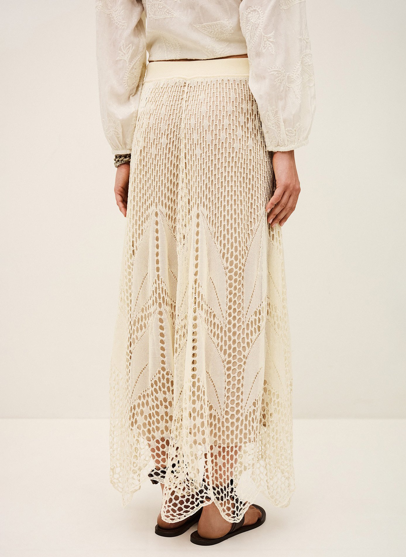 Jupe longue en coton bio ulysse BA&SH Beige