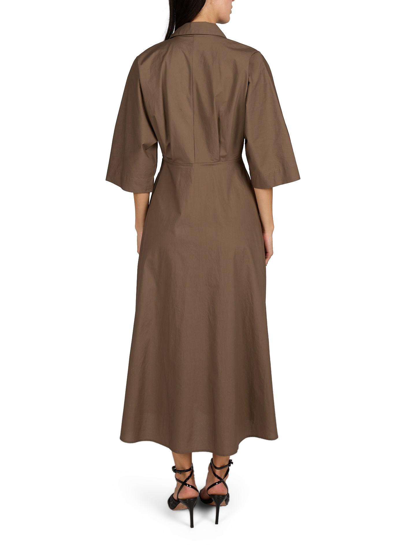 Robe chemise Objelly en coton  OBJECT Marron