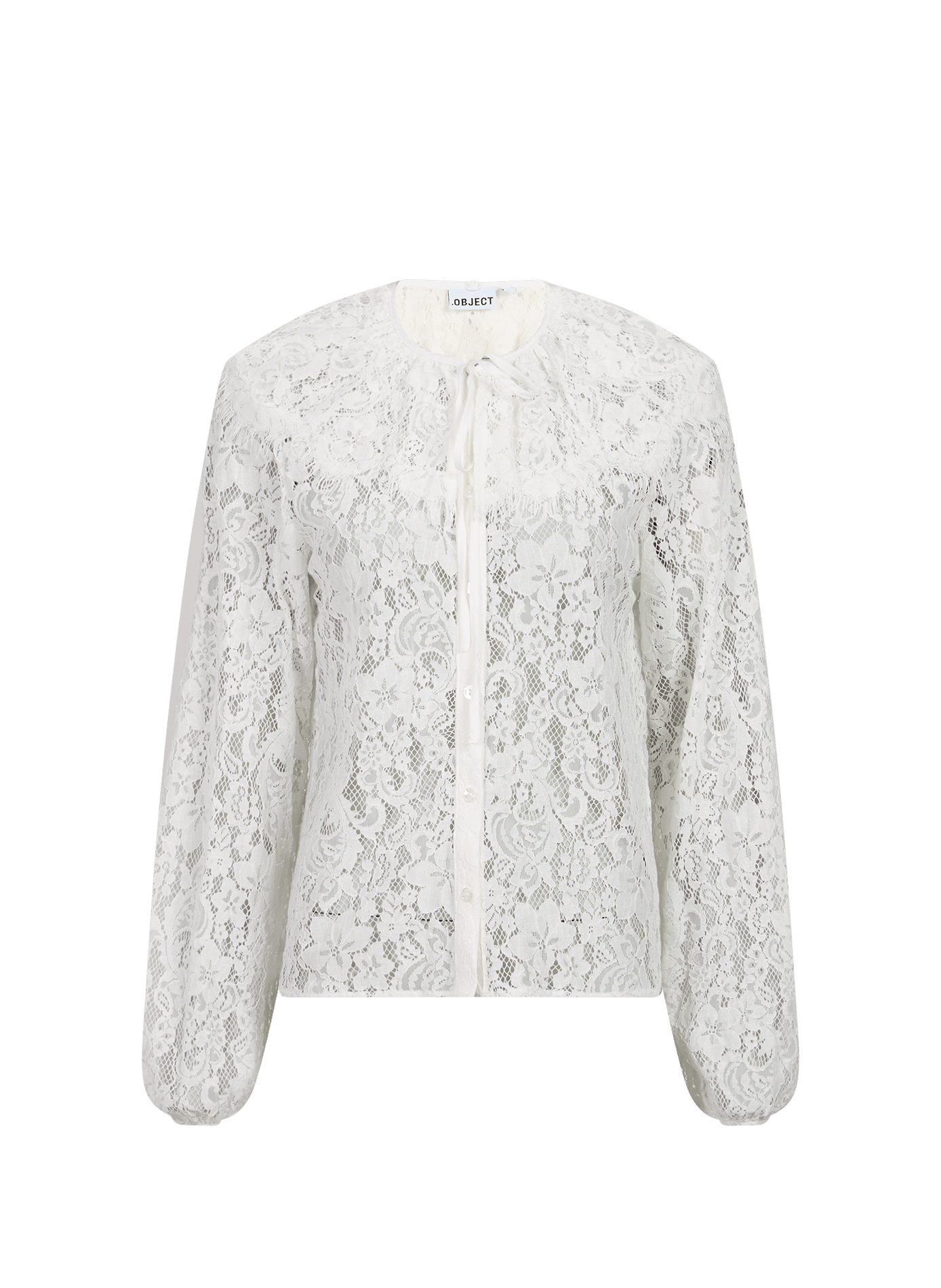 Blouse en dentelle à superposition épaule OBJECT Blanc