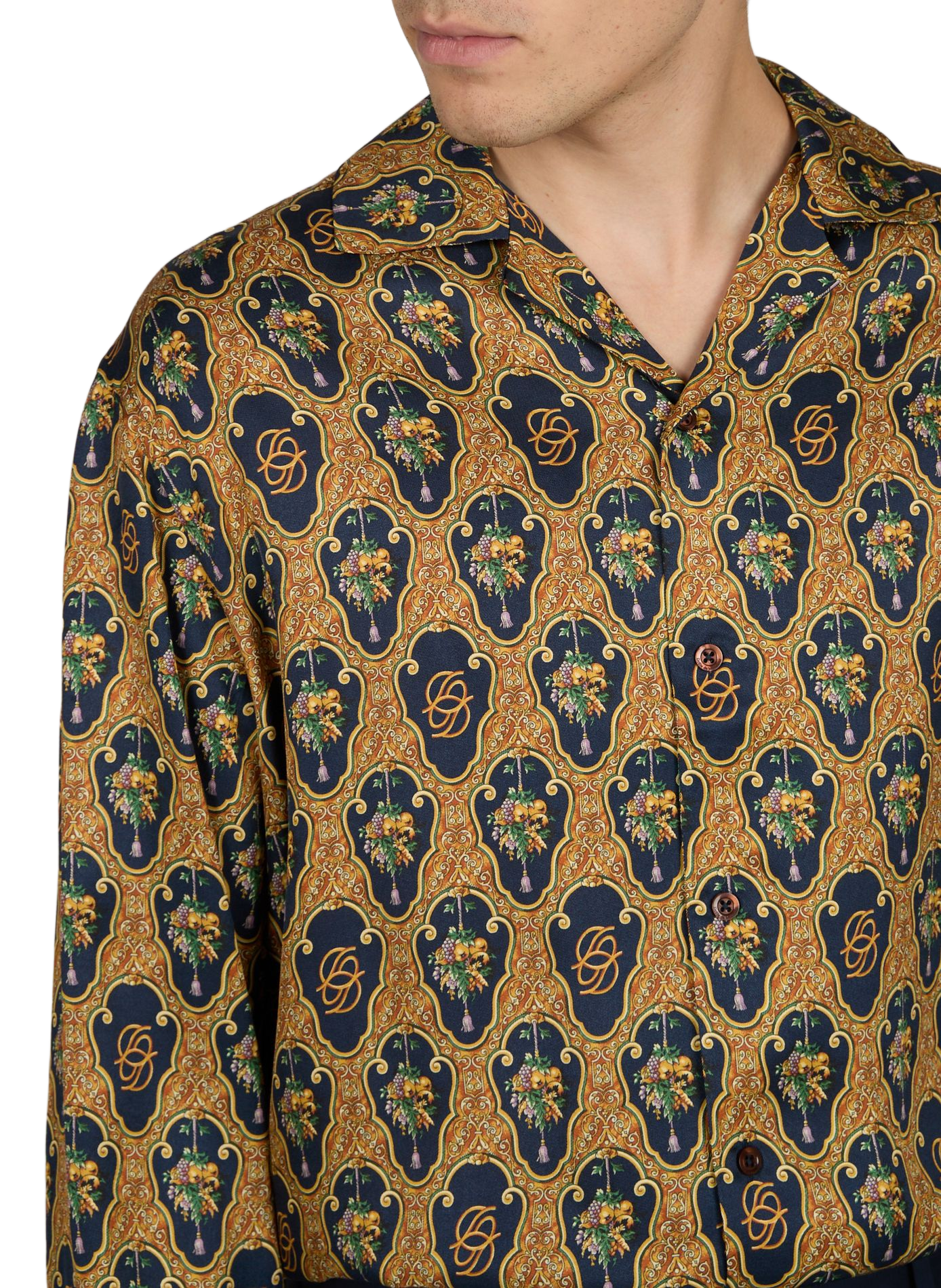 Baroque Raisin Straight Shirt | Multicolour DROLE DE MONSIEUR Men
