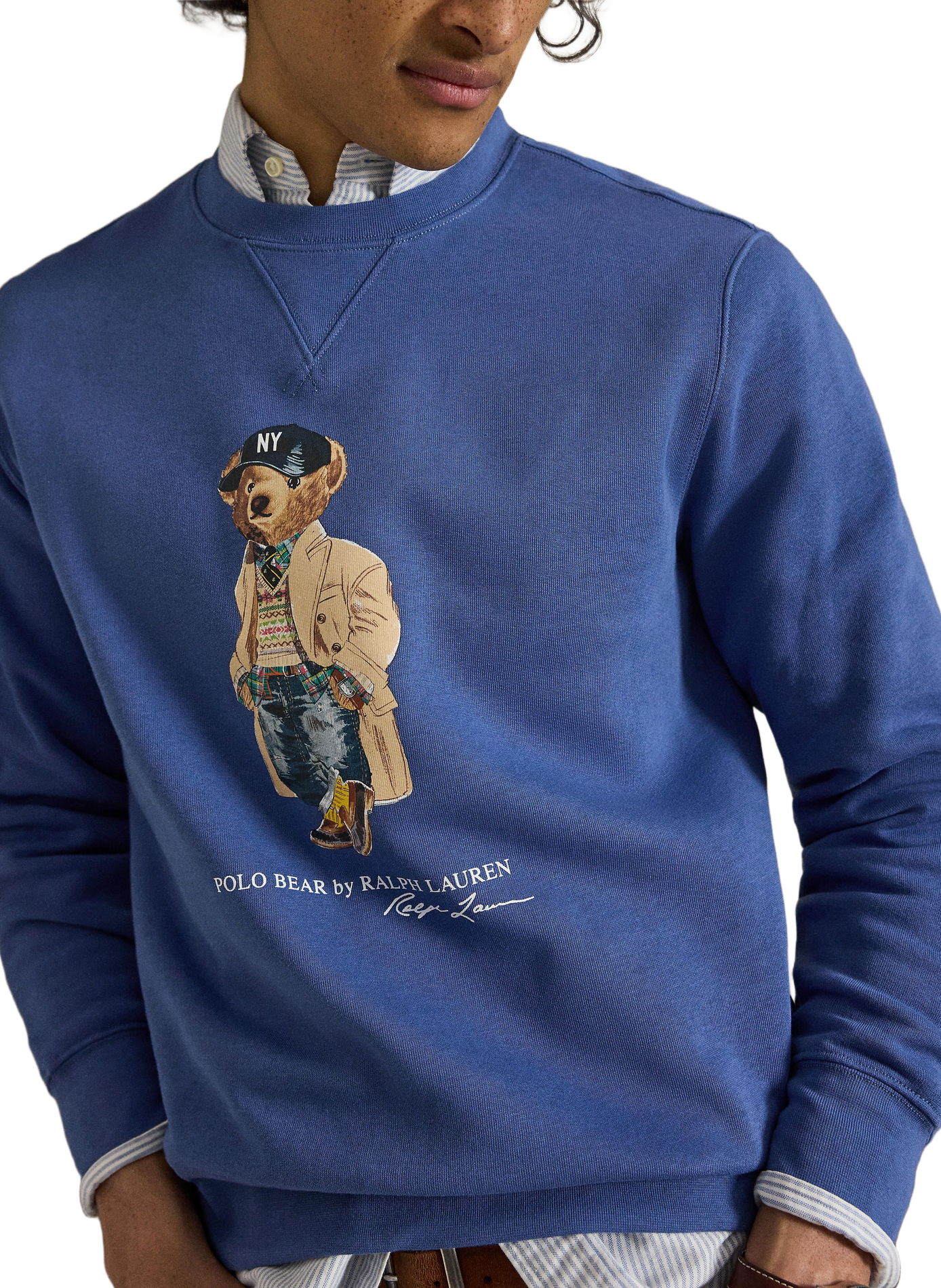 Sweat imprimé en coton mélangé POLO RALPH LAUREN Bleu