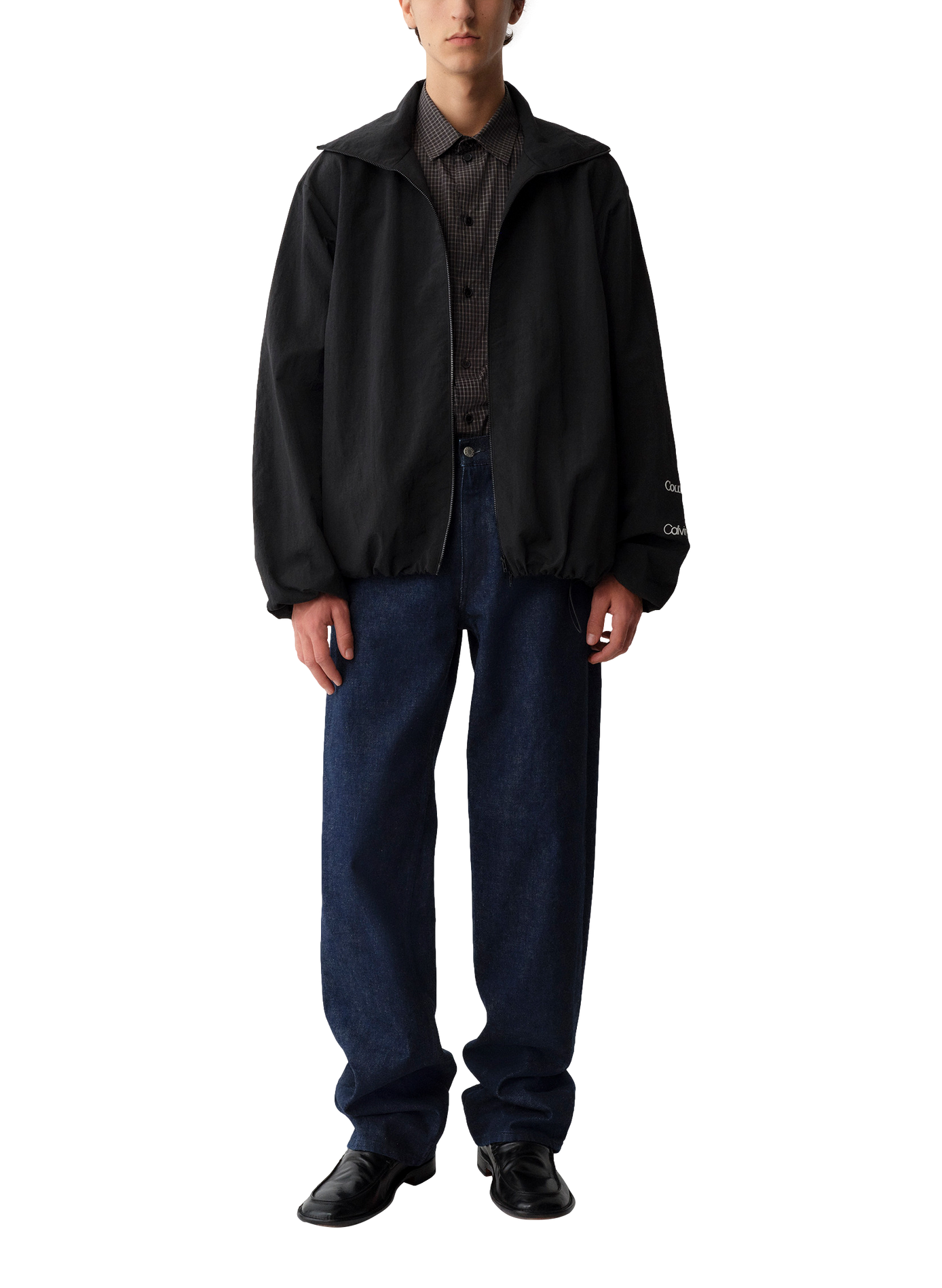 Oversized logo jacket CALVIN KLEIN COLLECTION Black