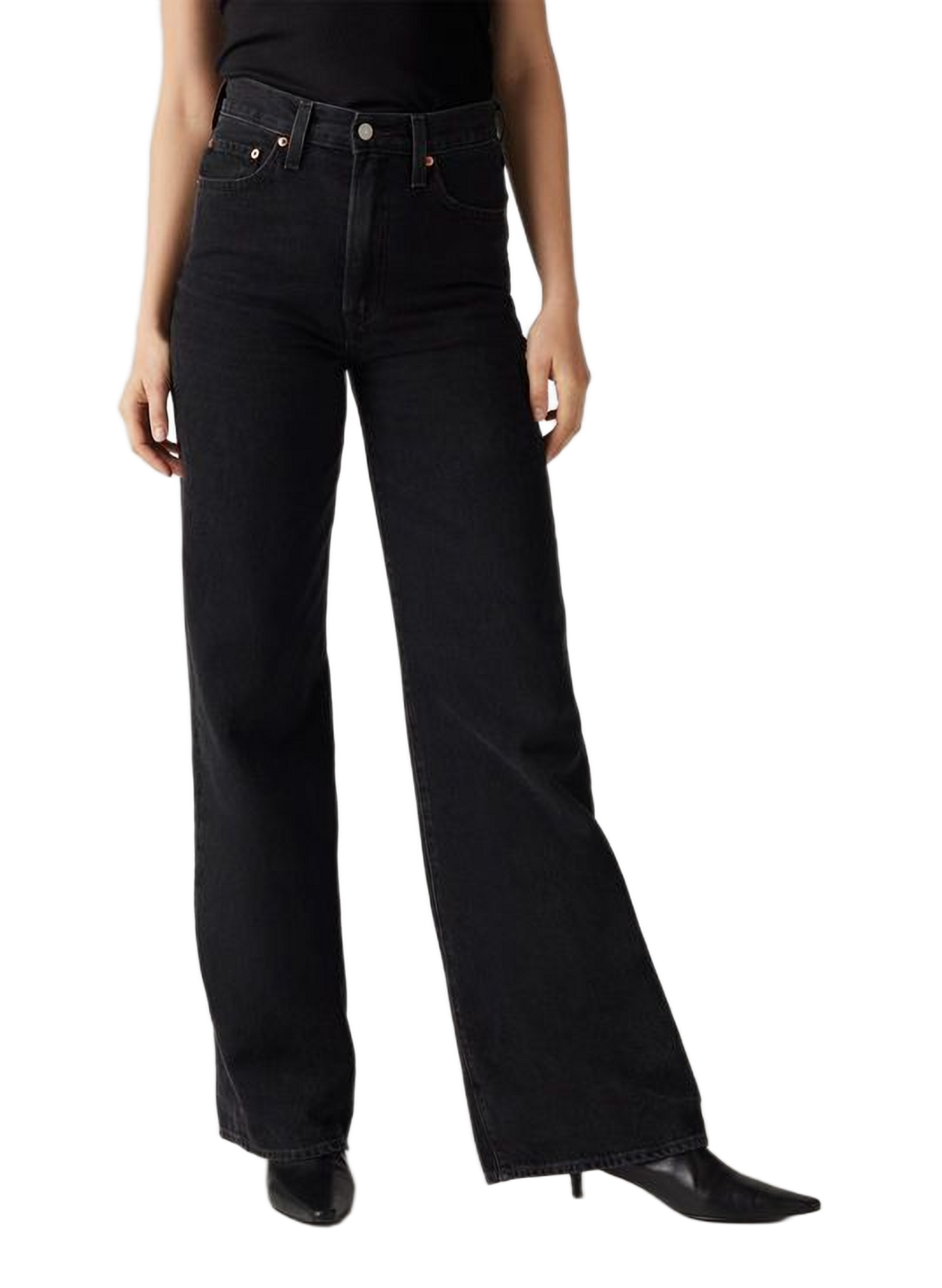 Wide cotton jeans LEVI'S Black