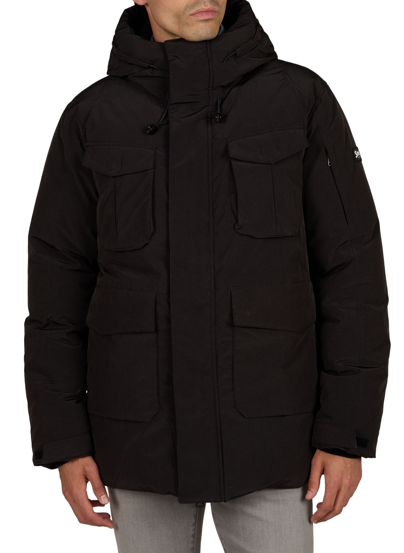 Parka mit übergroßer Kapuze SCHOTT Schwarz