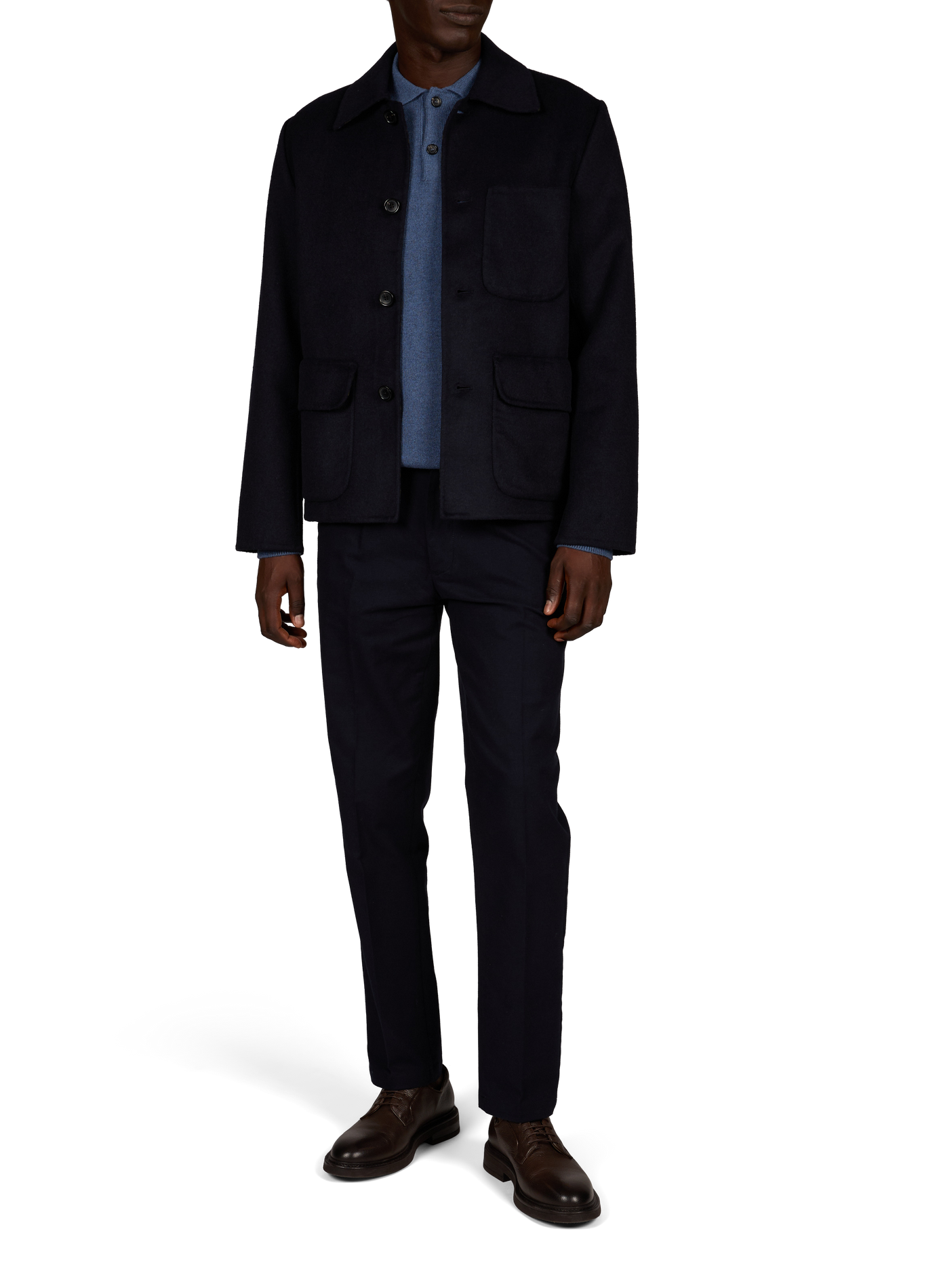 Straight jacket with classic collar in a wool blend PAUL SMITH Blue