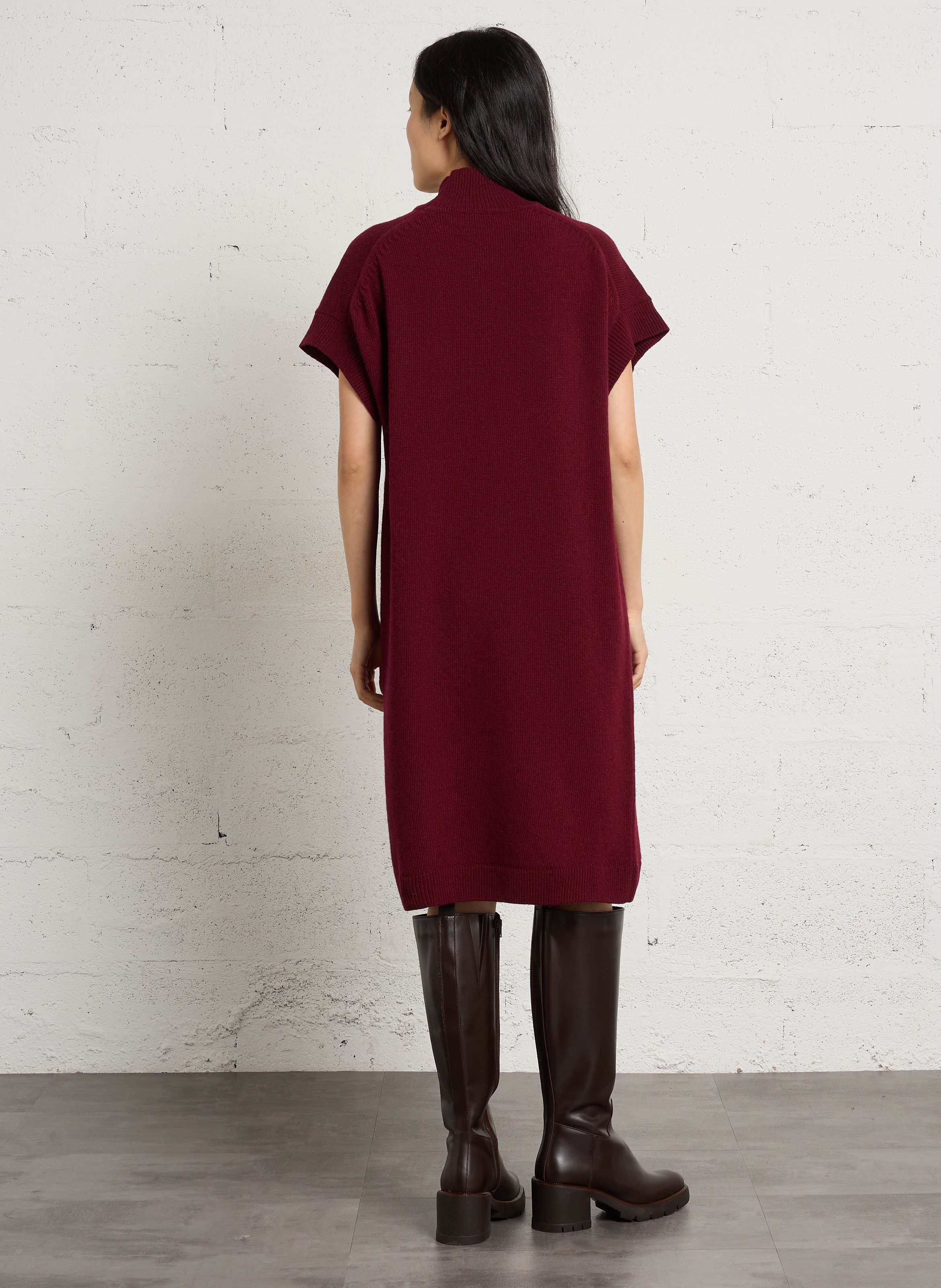 Robe pull midi ample en laine ARMOR-LUX Rouge