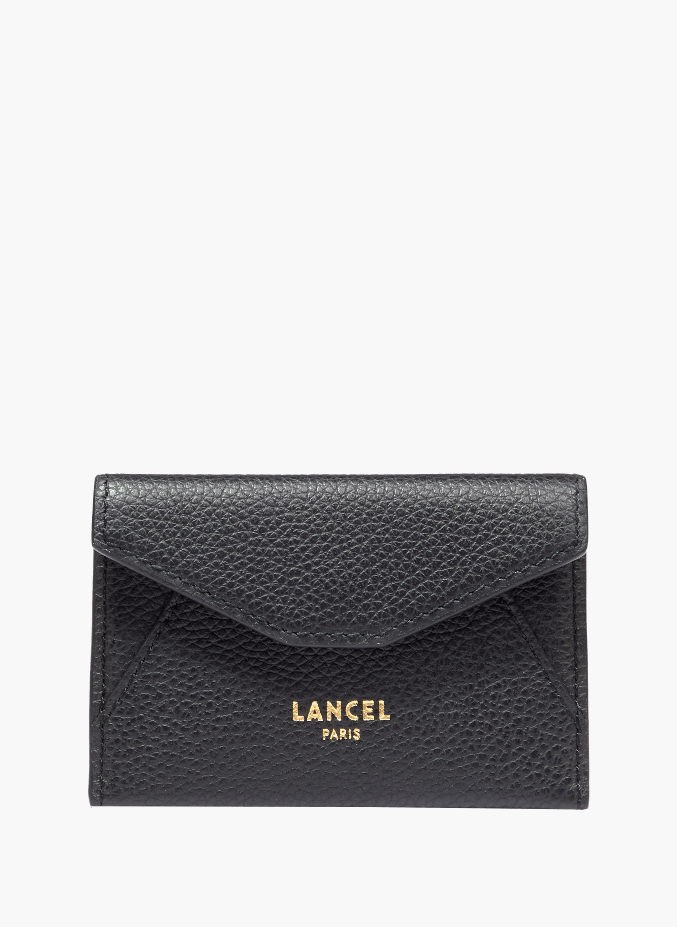 Enveloppe rabat s enveloppe de lancel en cuir LANCEL Noir