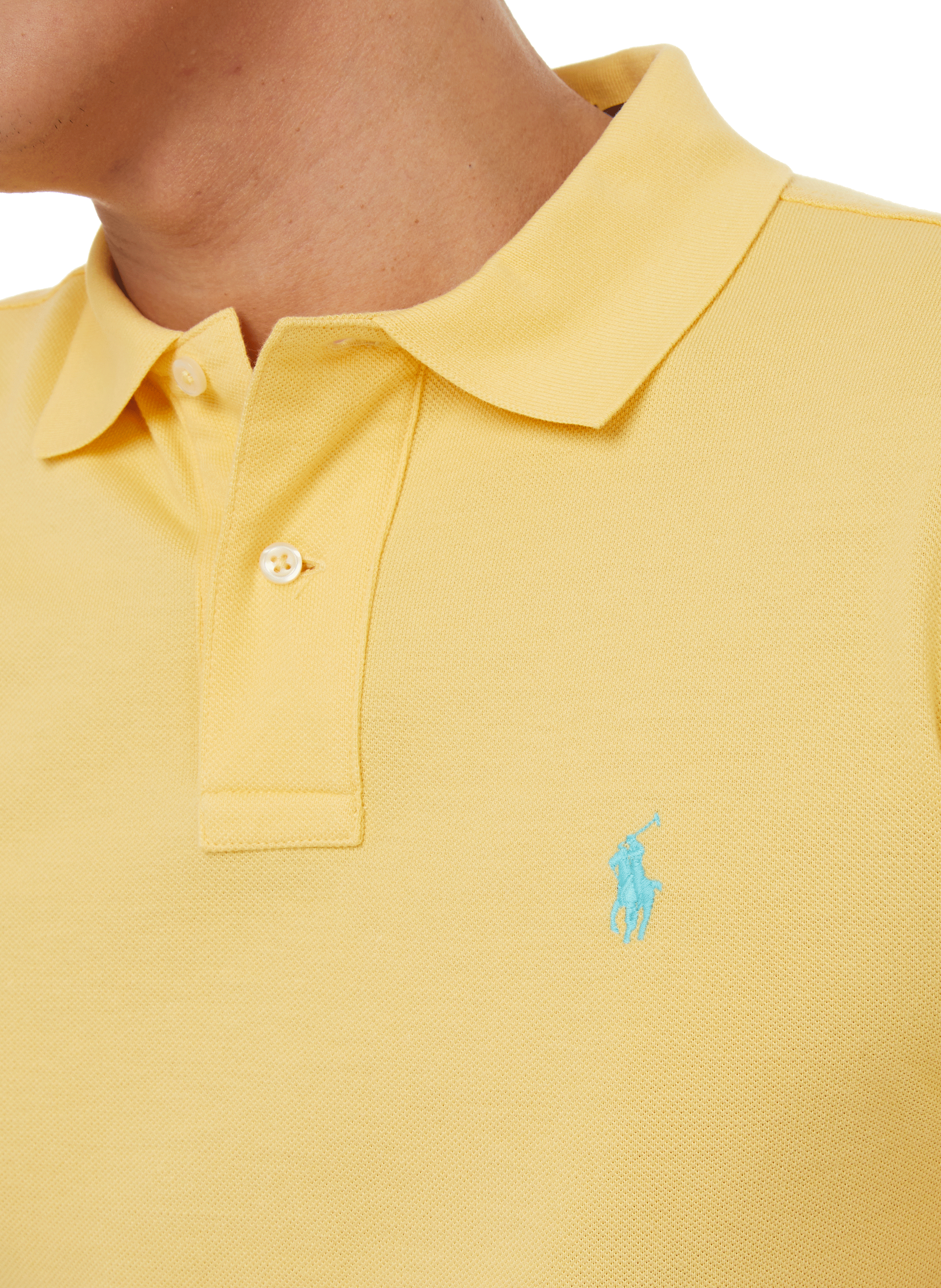 Polo slim en maille piqué de coton POLO RALPH LAUREN Jaune